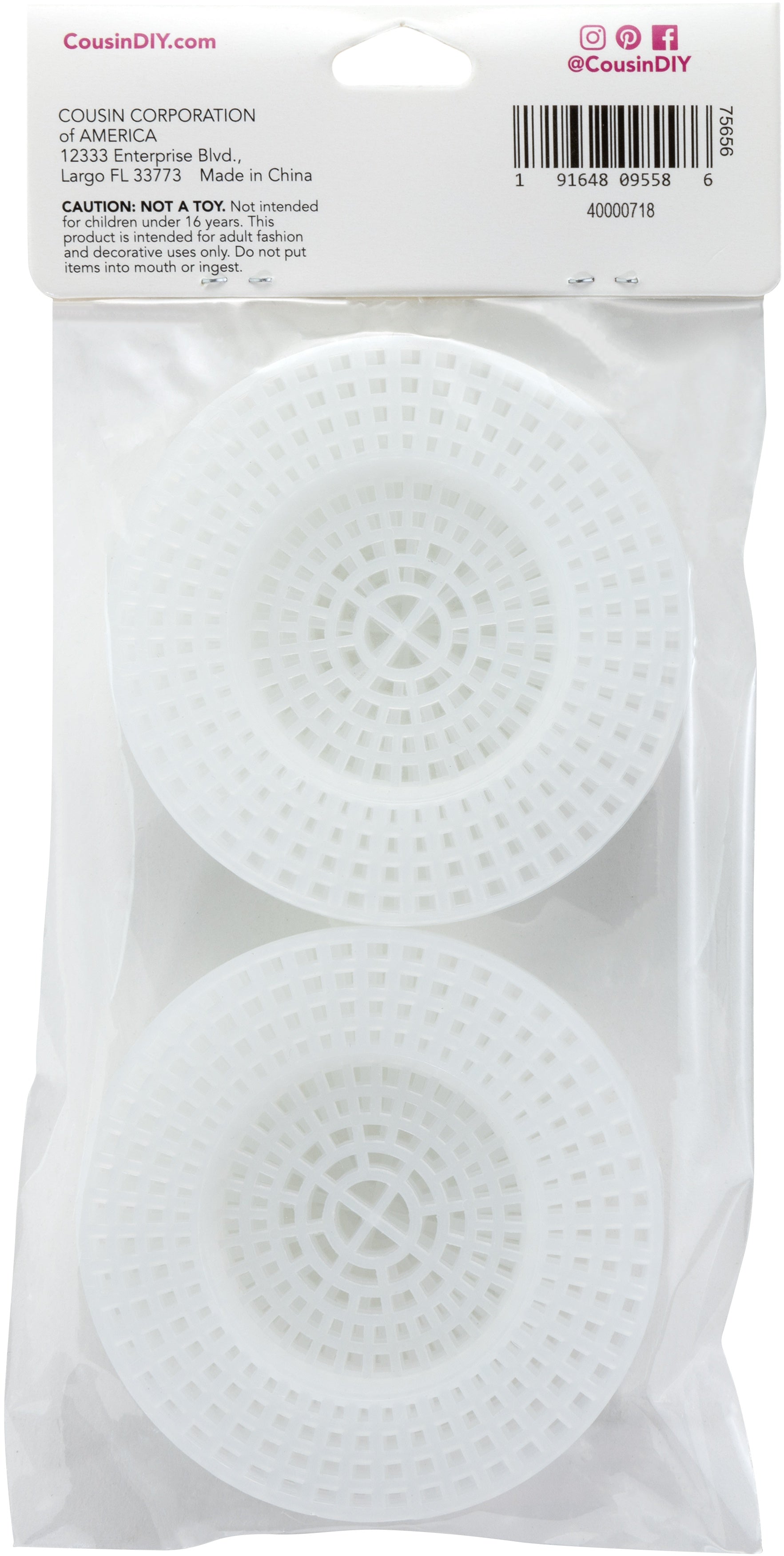 Cousin Plastic Canvas Shape 7 Count 3" 10/Pkg Circle Clear