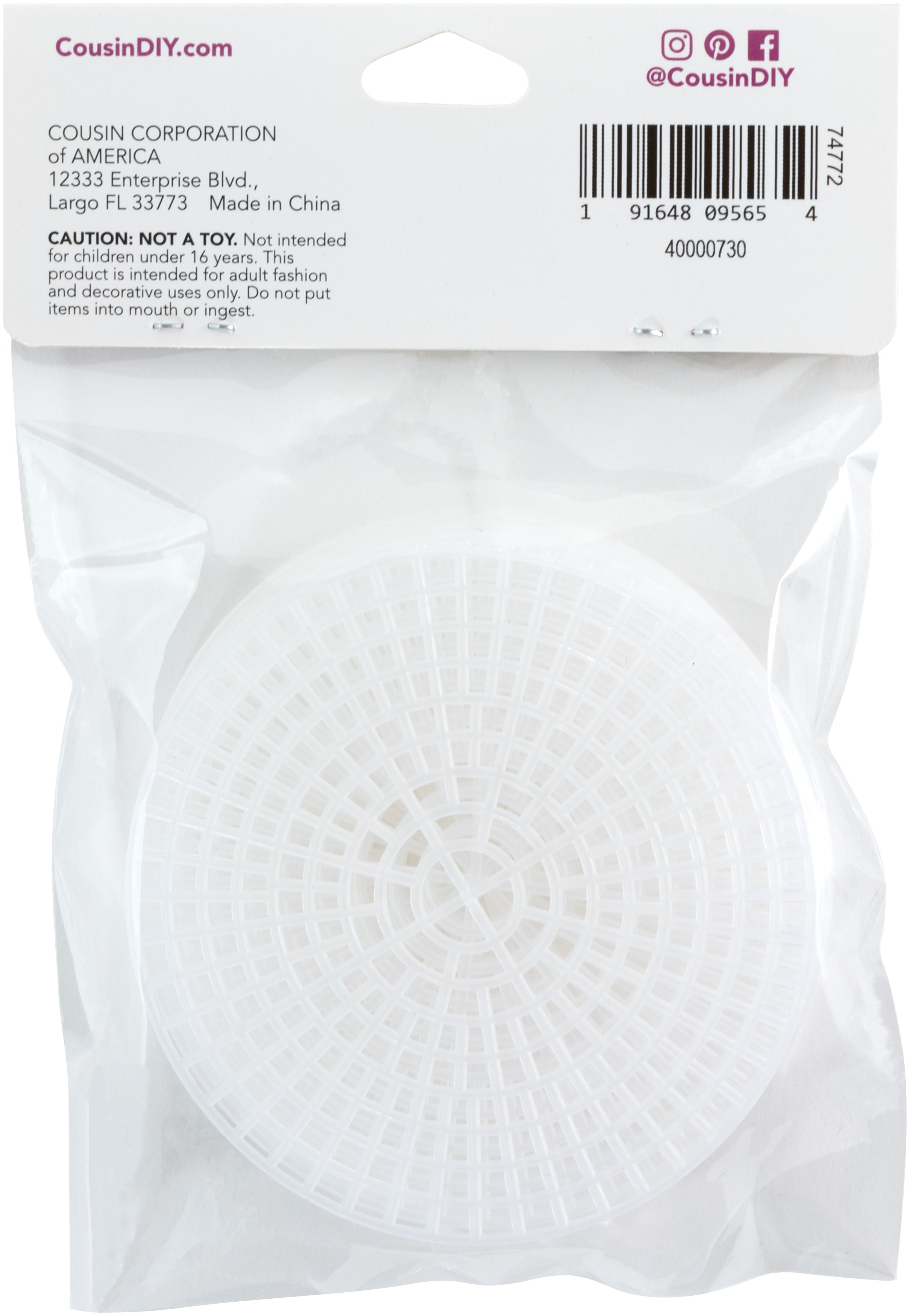 Cousin Plastic Canvas Shape 7 Count 3" 10/Pkg Circle Clear