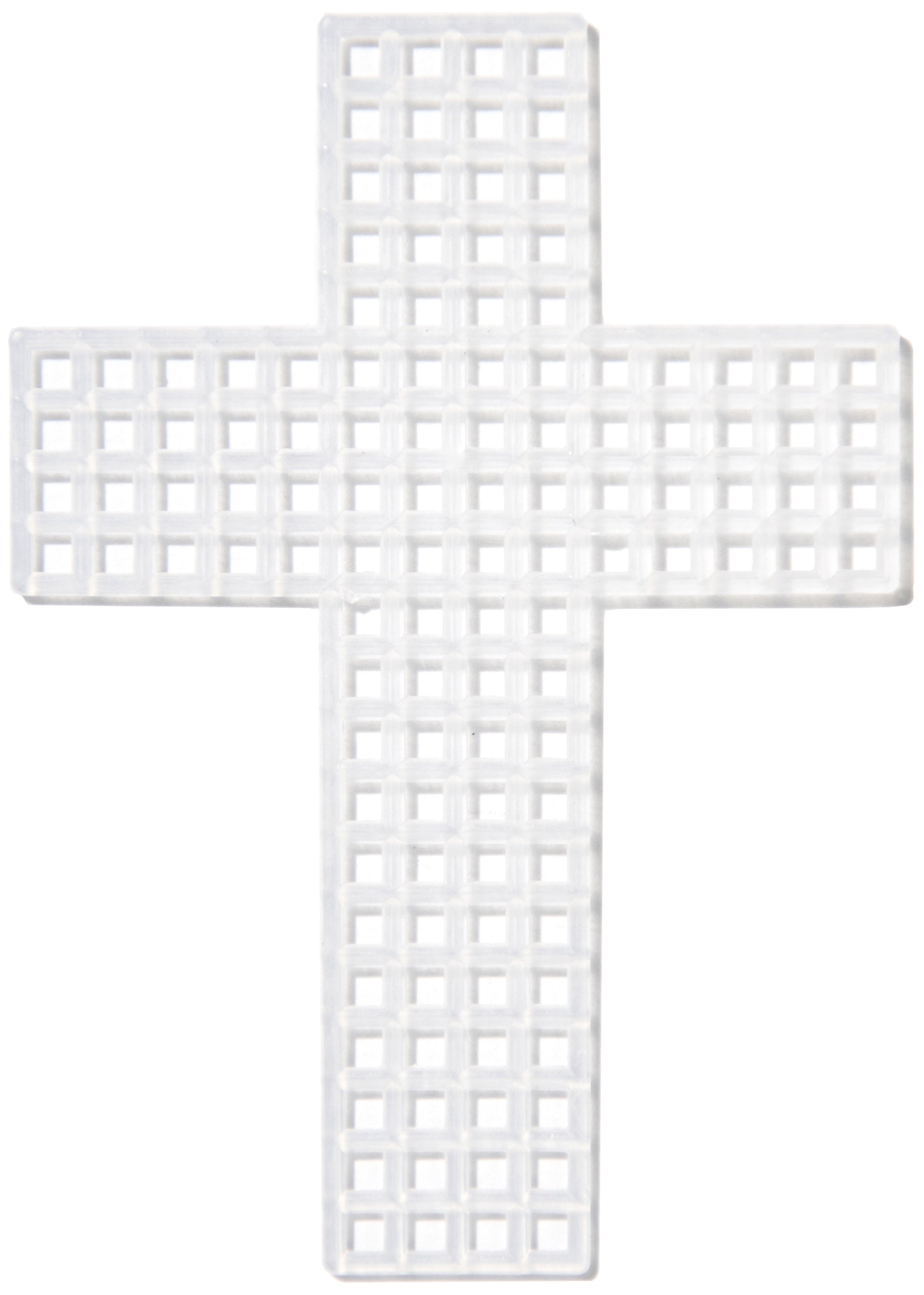 Cousin Plastic Canvas Shape 7 Count 3" 10/Pkg Crosses Clear