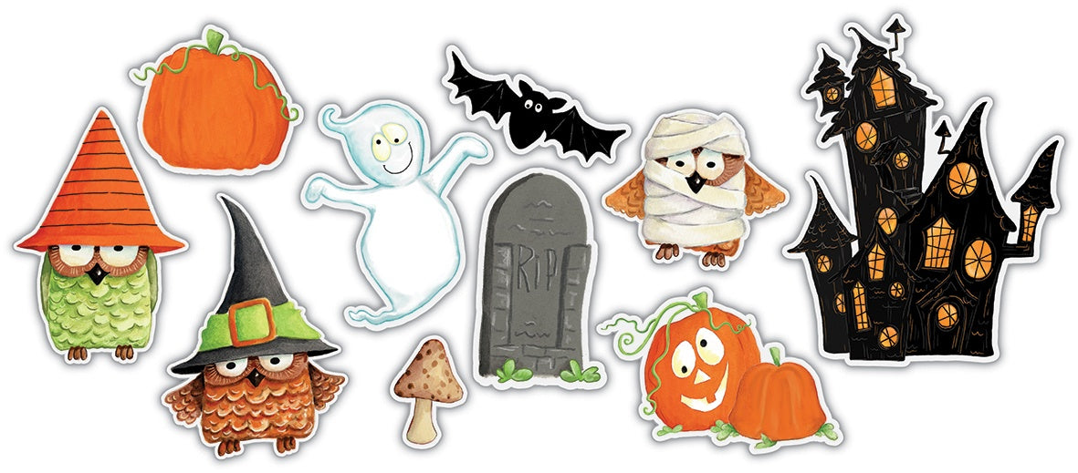 Craft Consortium Laser-Cut Wooden Shapes 10/Pkg Happy Haunting