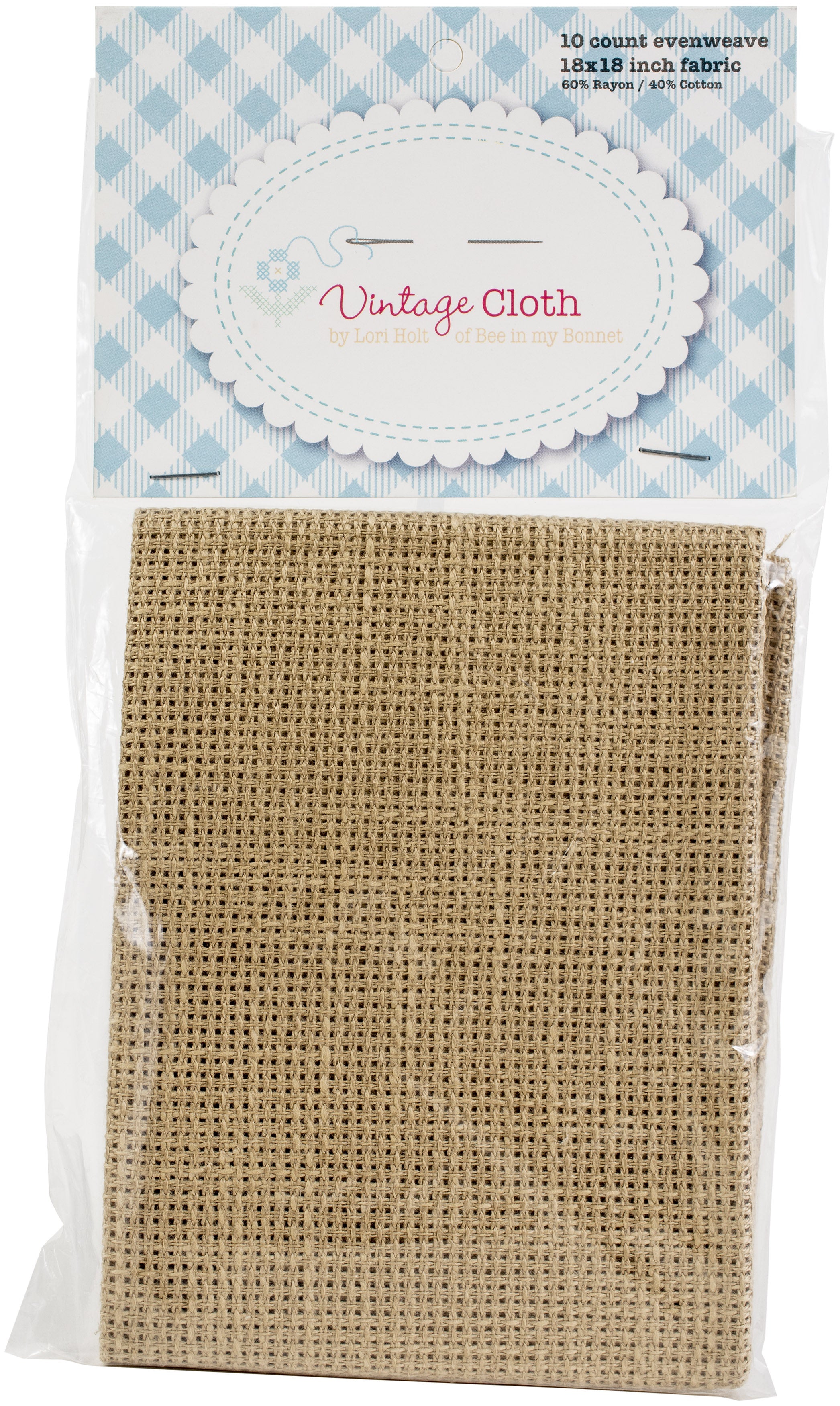 Riley Blake Vintage Cloth 10 Count-18"X18" Oatmeal