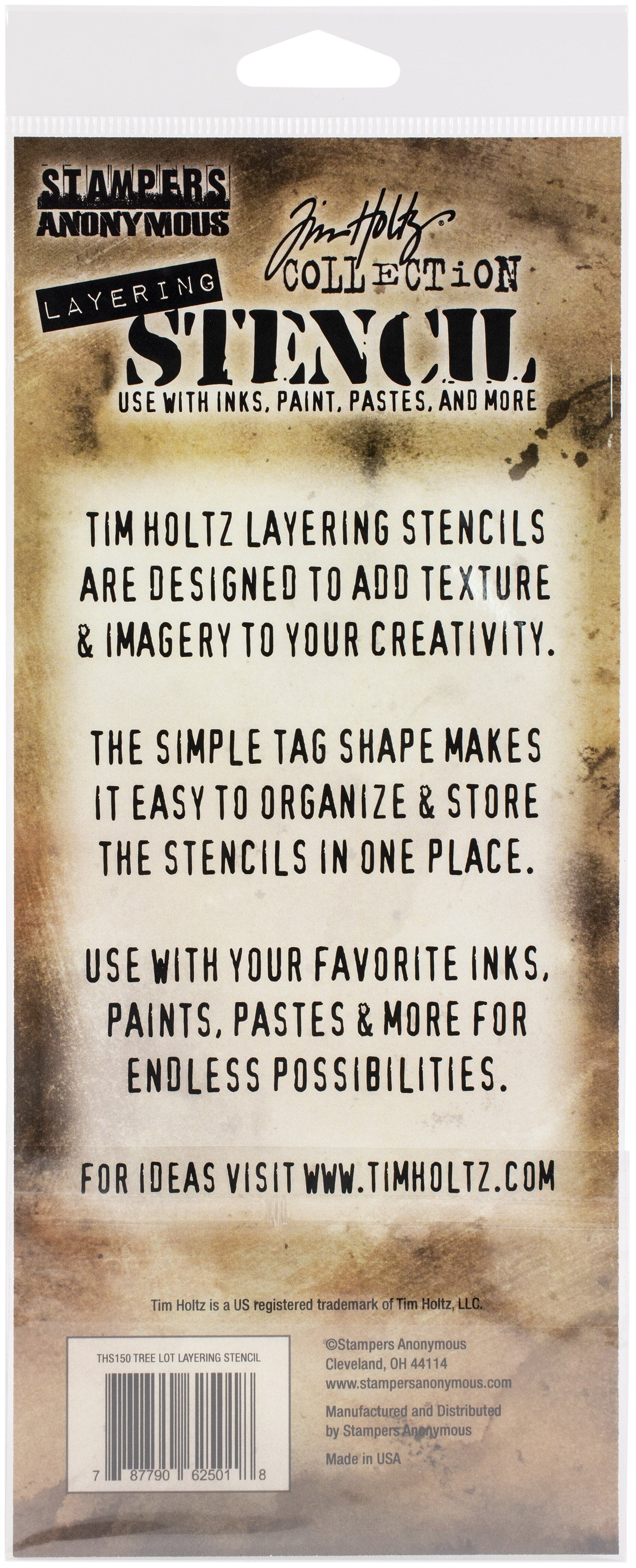 Tim Holtz Layered Stencil 4.125"X8.5" Tree Lot