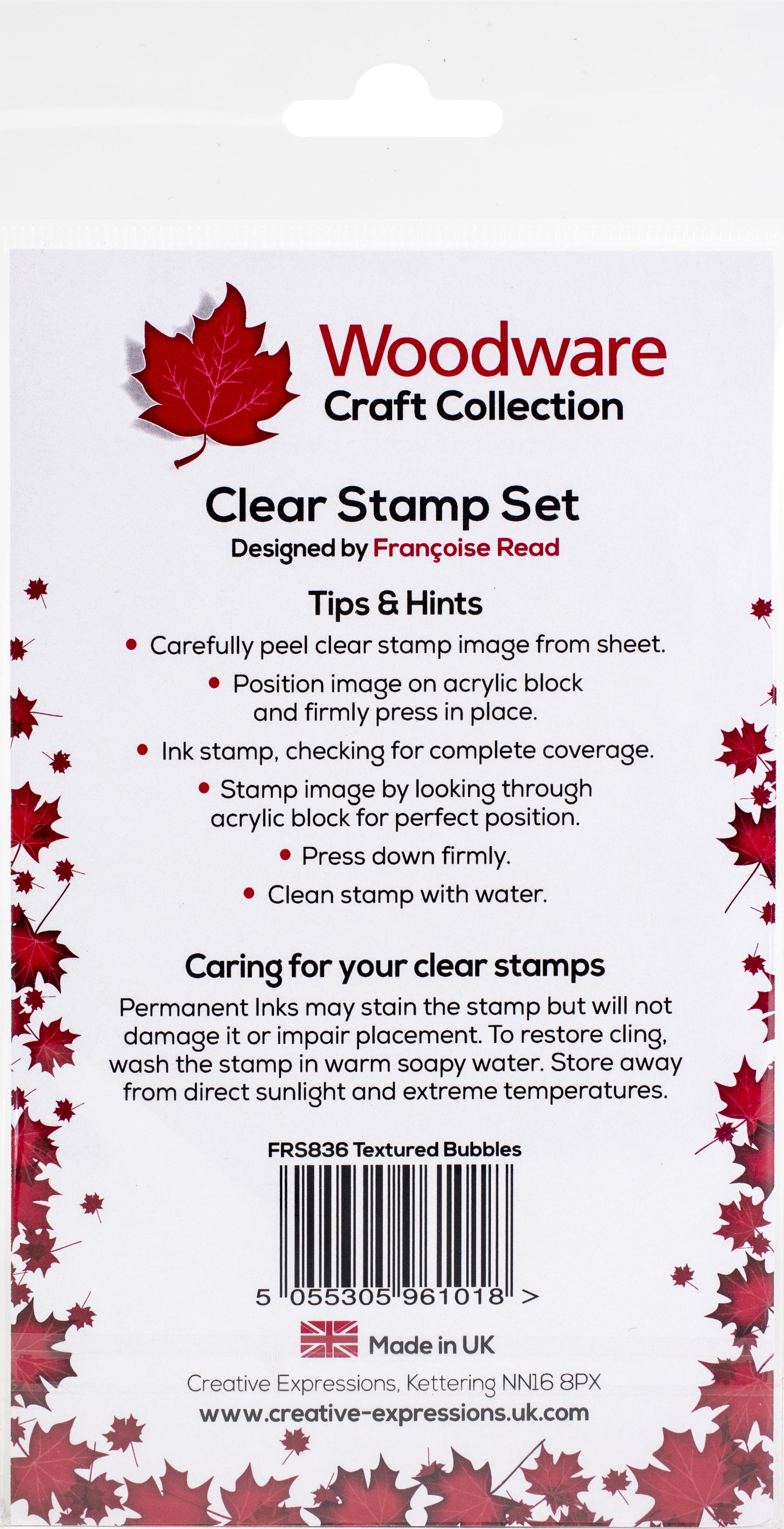 Woodware Clear Stamps 4"X6" Textured Bubbles
