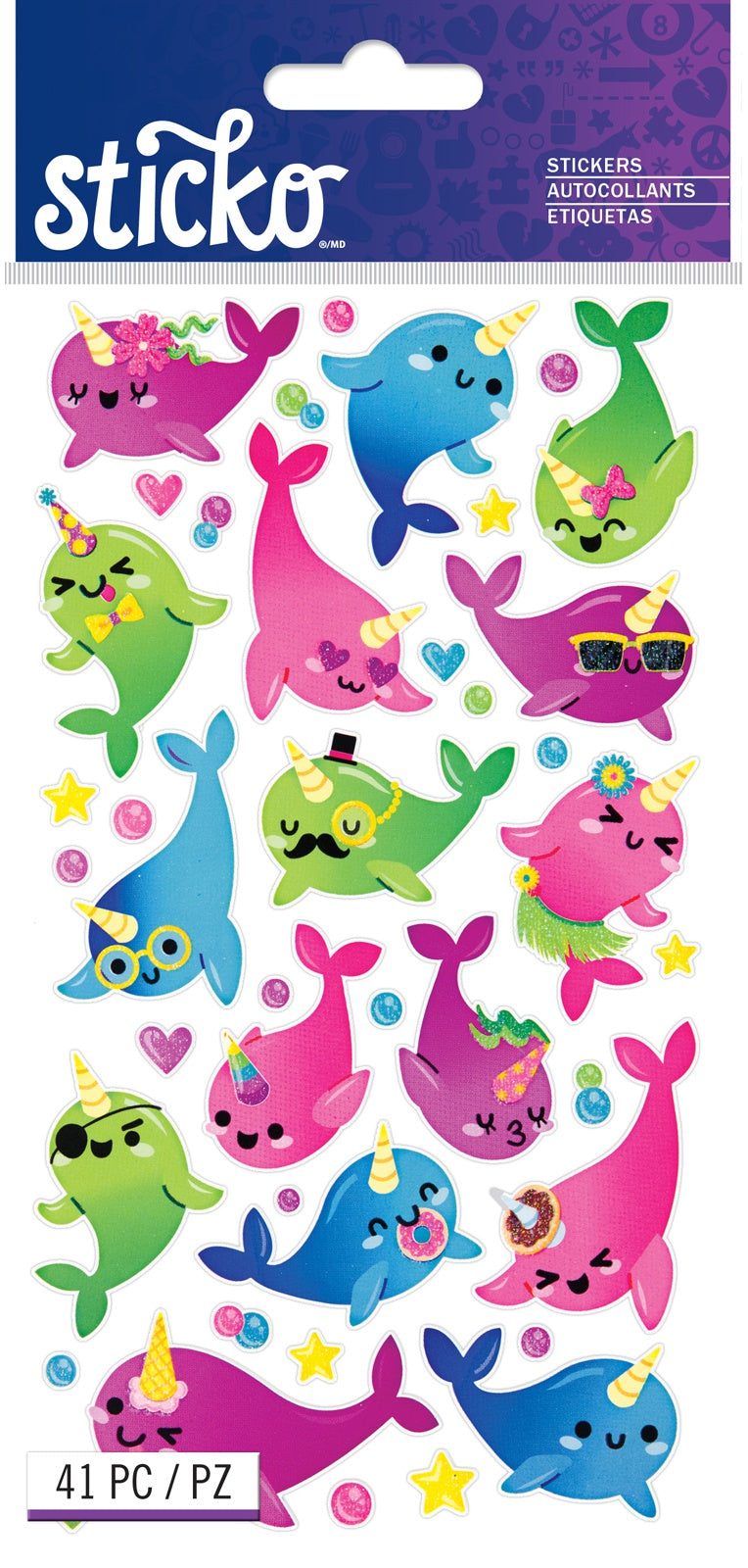 Sticko Stickers Funny Narwahls