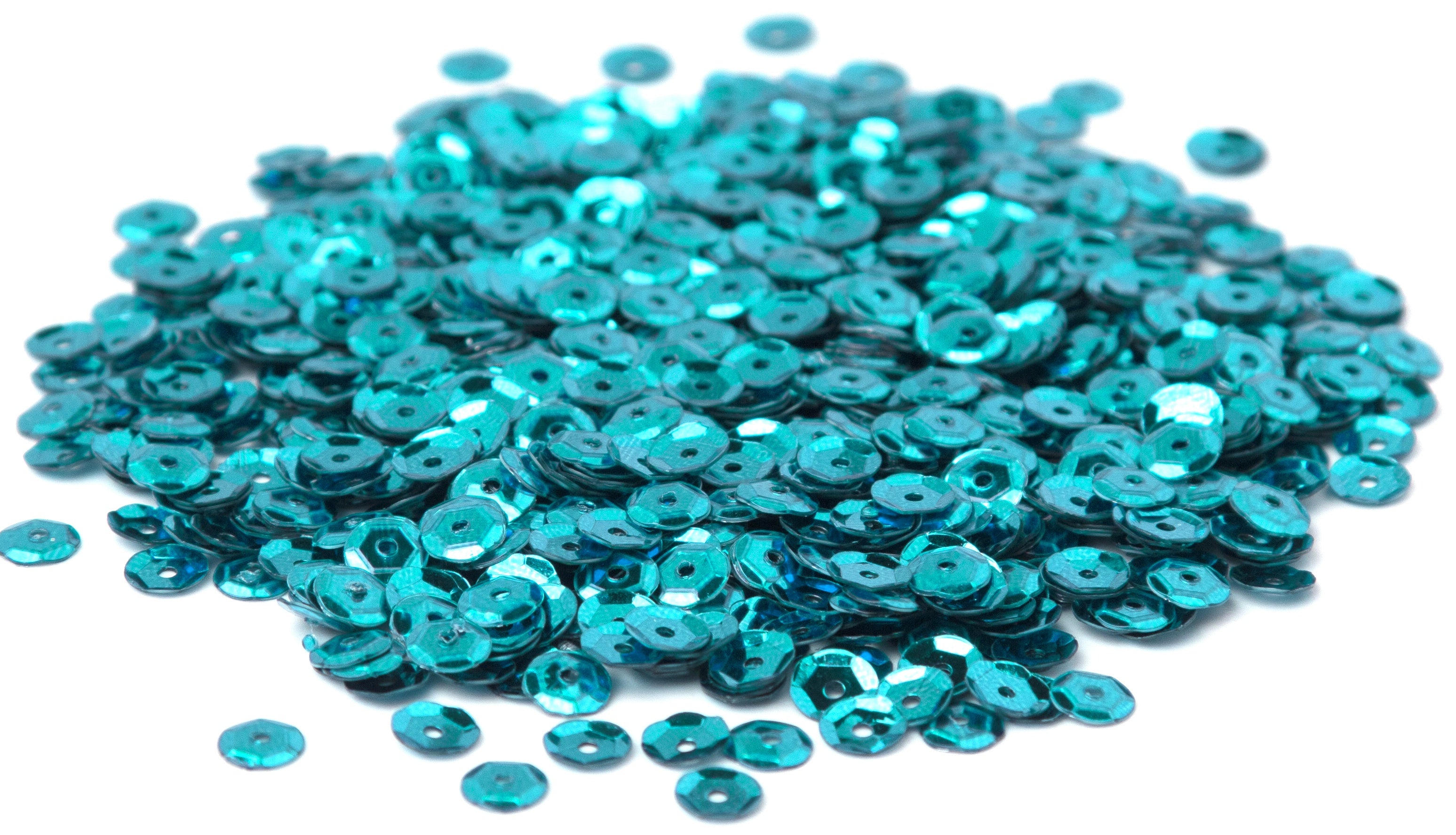 Cupped Sequins  Turquoise - Peacock