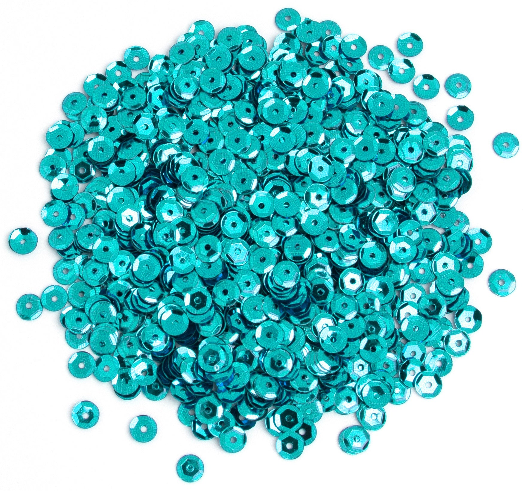 Cupped Sequins  Turquoise - Peacock