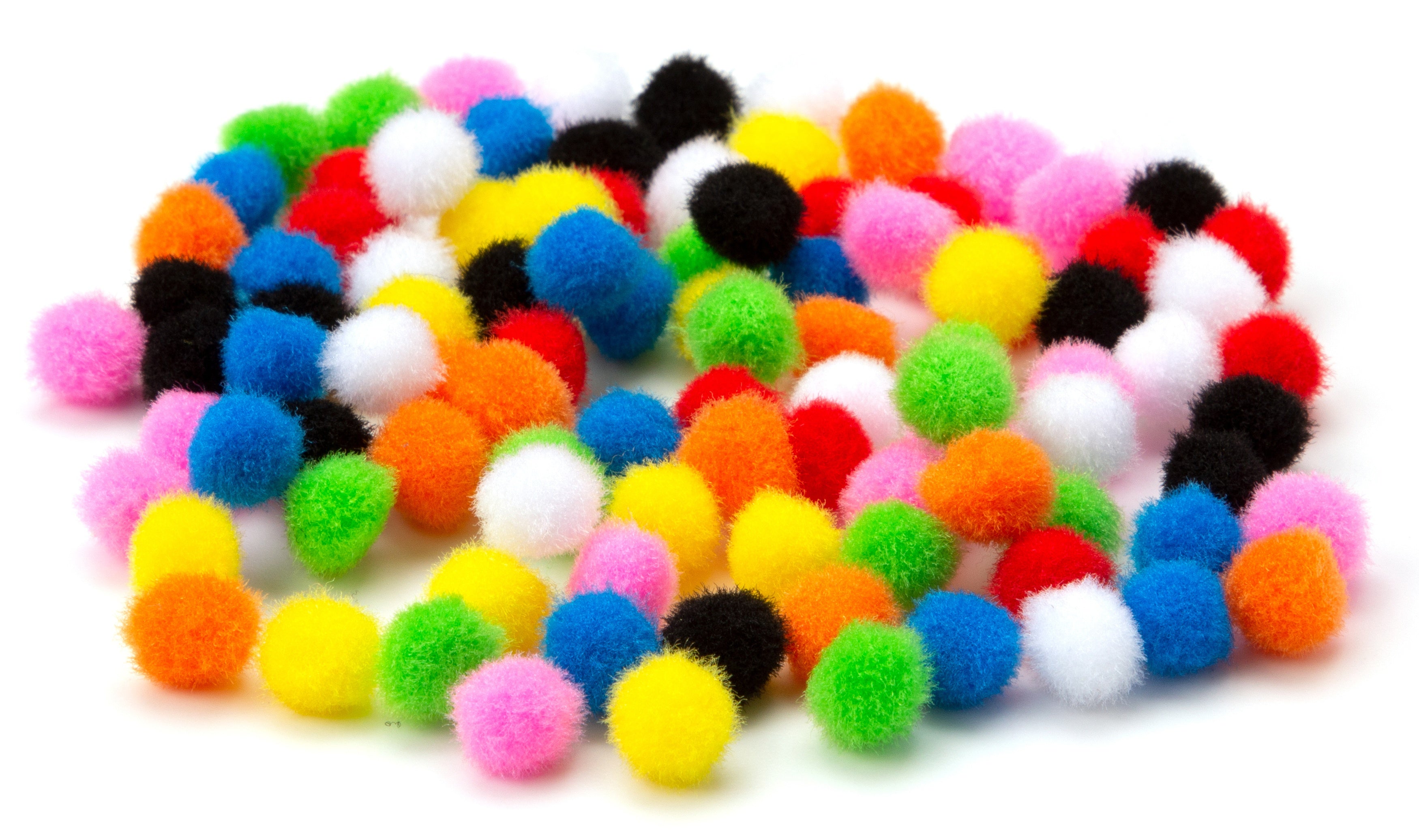 Pom-Poms 10mm 100/Pkg Multi