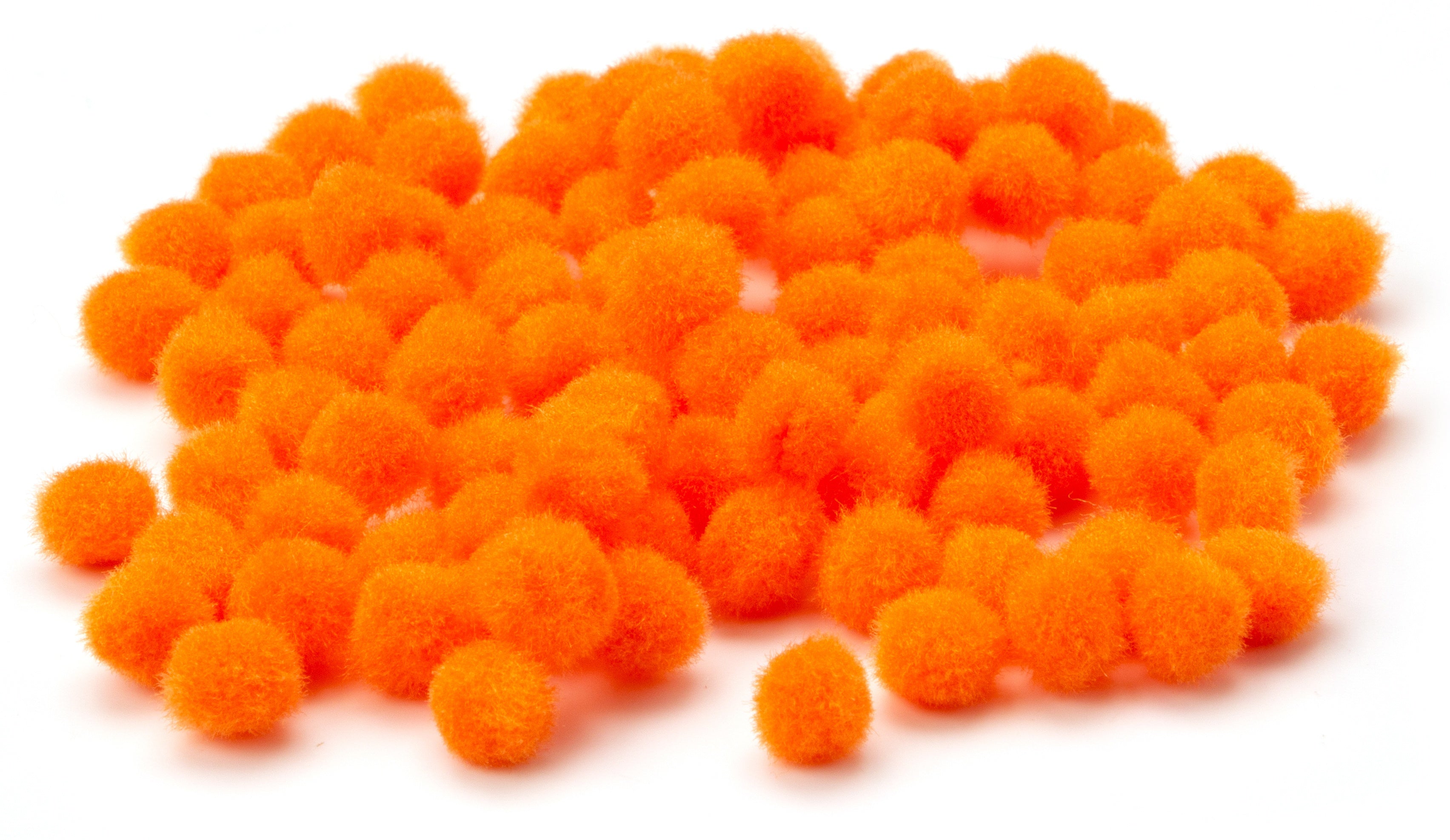 Pom-Poms 10mm 100/Pkg Orange