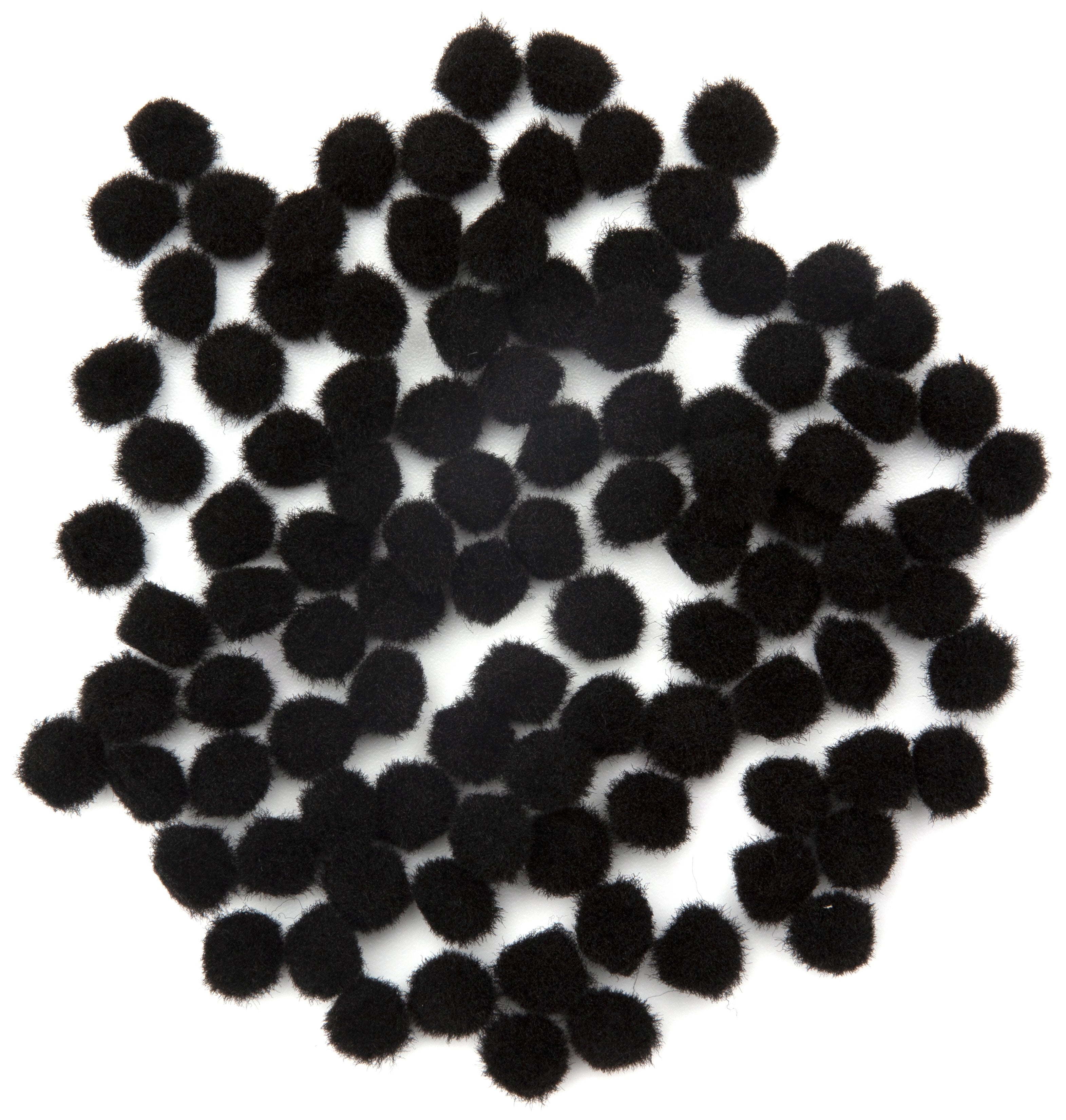 Pom-Poms 10mm 100/Pkg Black