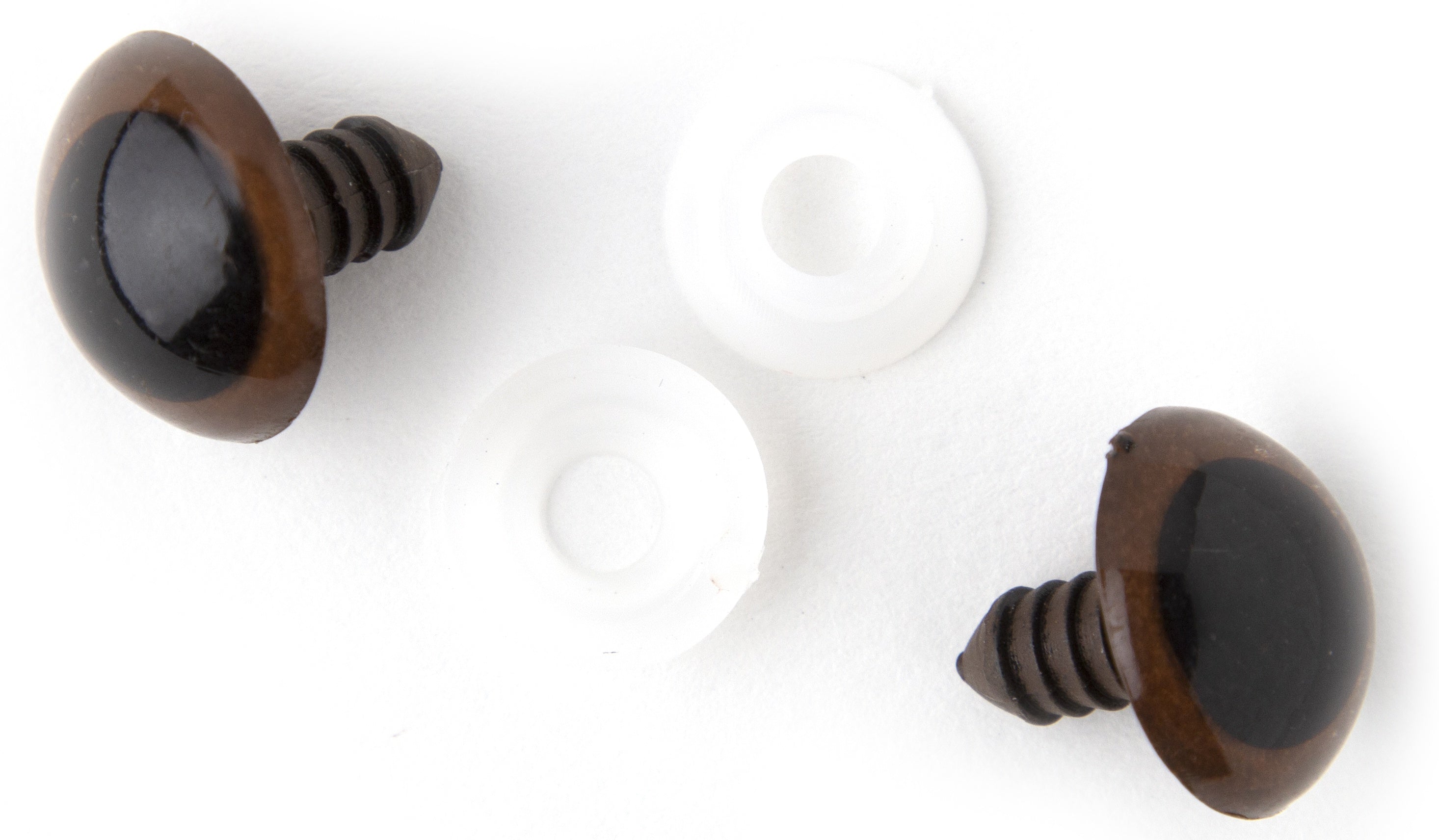 Shank Back Animal Eyes 18mm 2/Pkg Brown