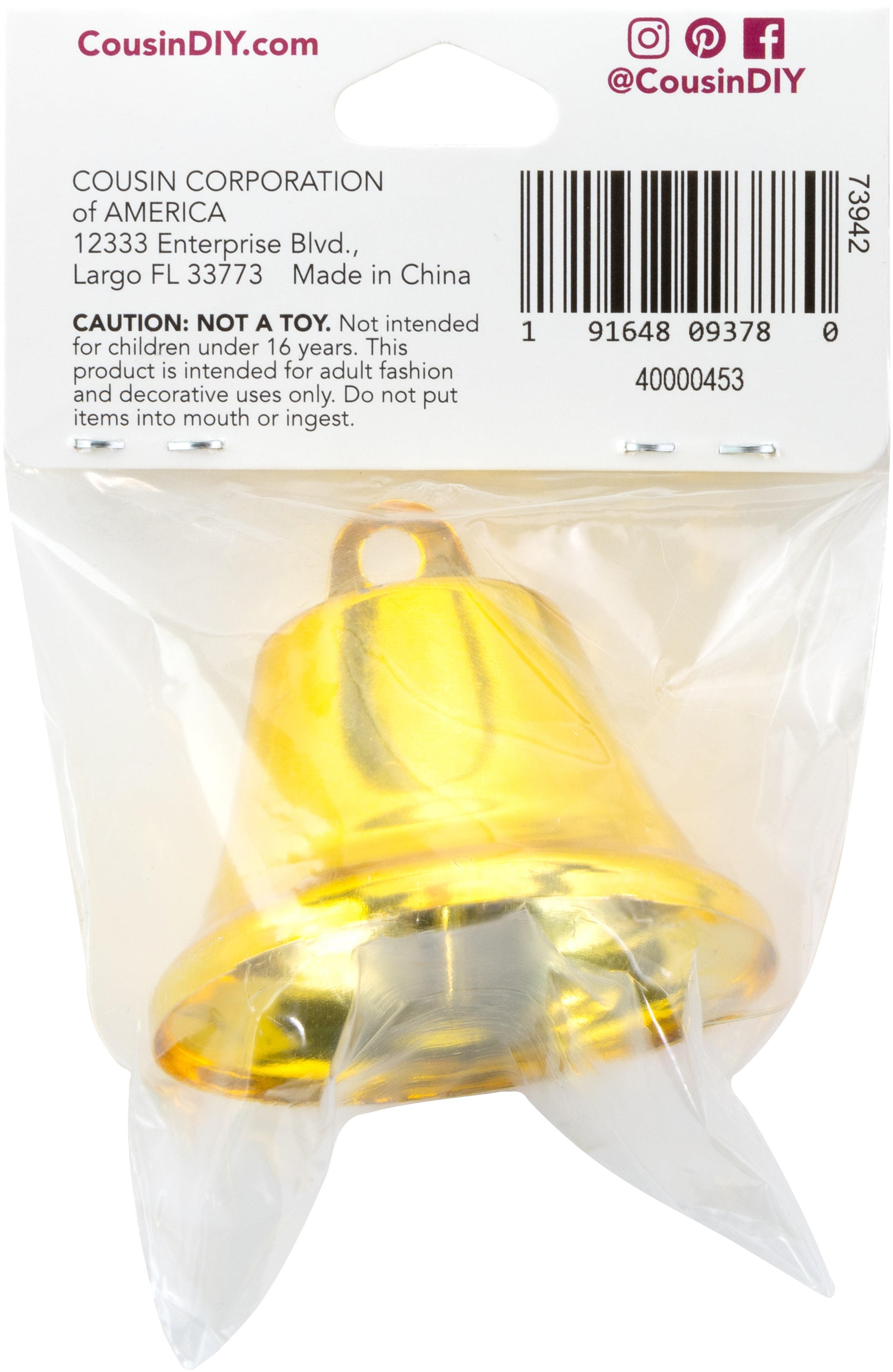 Liberty Bell 2" 1/Pkg Gold