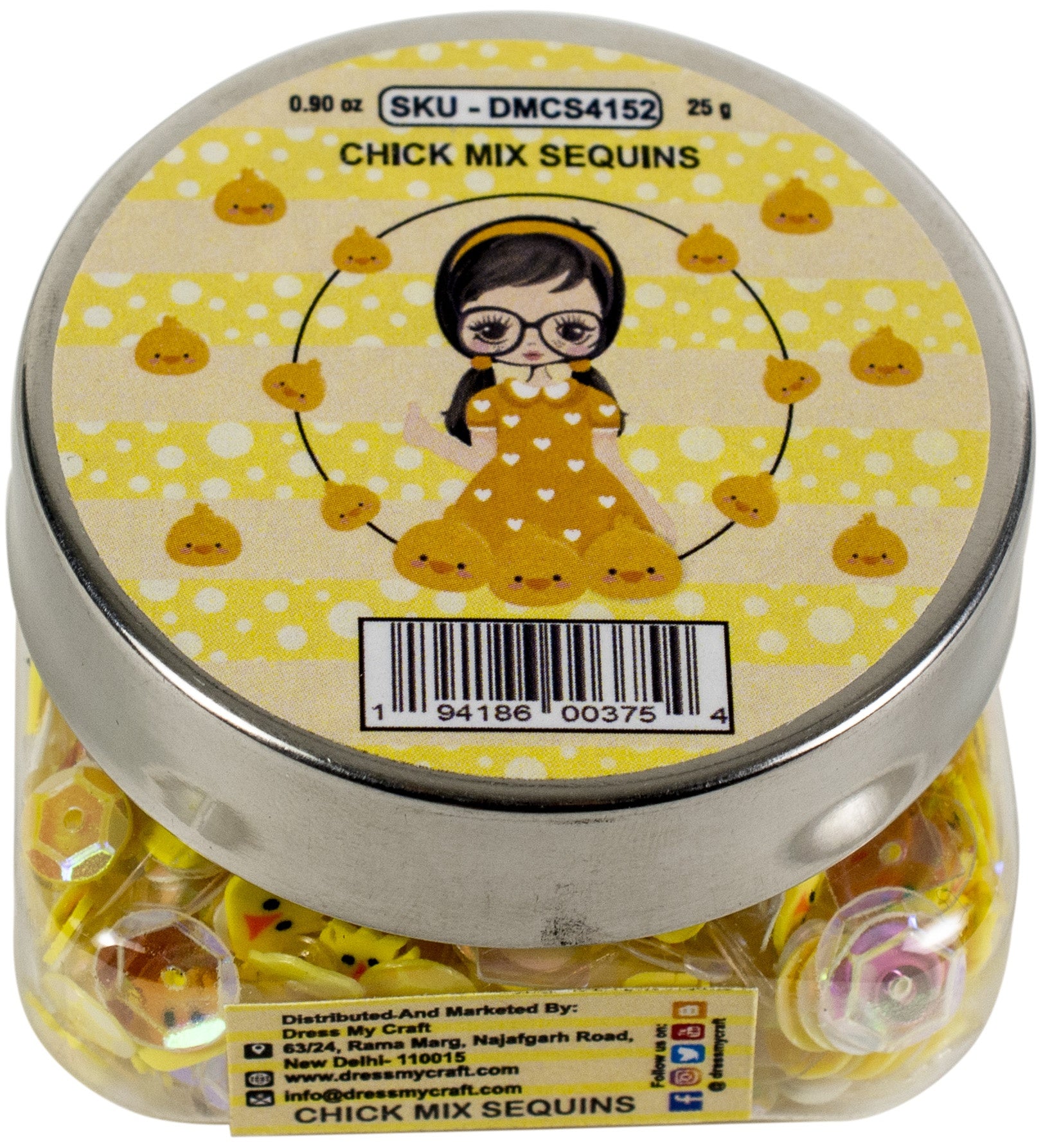 Dress My Crafts Sequins 25gms Chick Mix