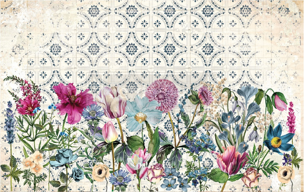 Prima Re-Design Decoupage Decor Tissue Paper 19"X30" 2/Pkg Fuchsia