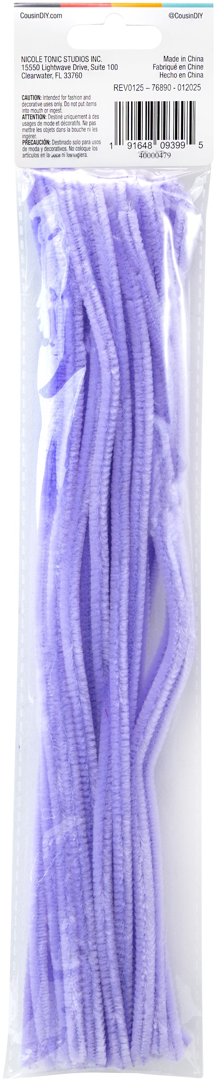 Chenille Stems 6mmx12" 25/Pkg Lavender