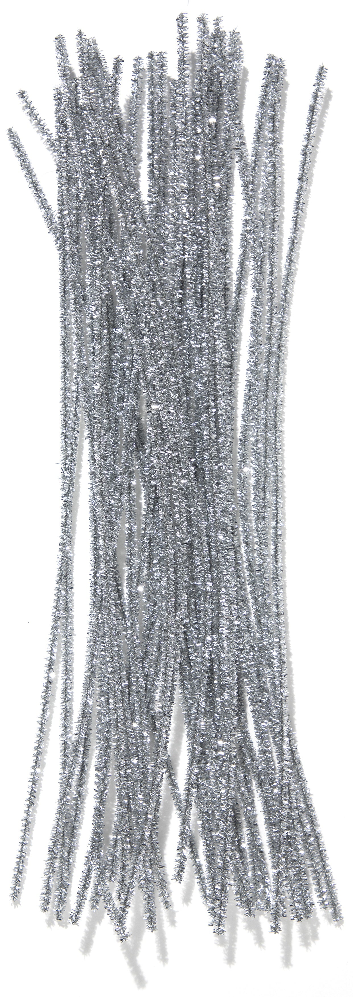 Tinsel Stems 6mmx12" 25/Pkg Silver