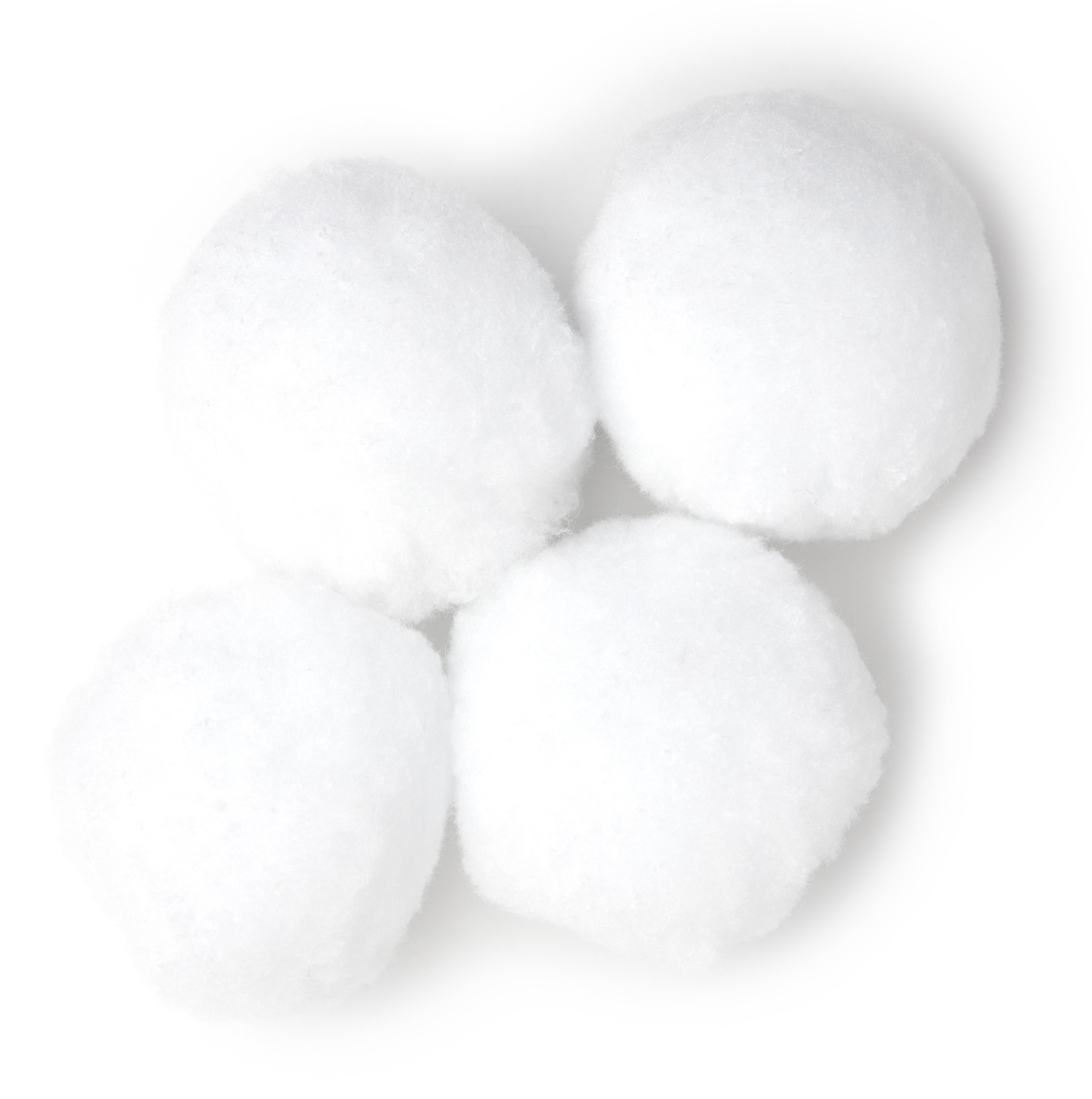 Pom-Poms 3" 4/Pkg White