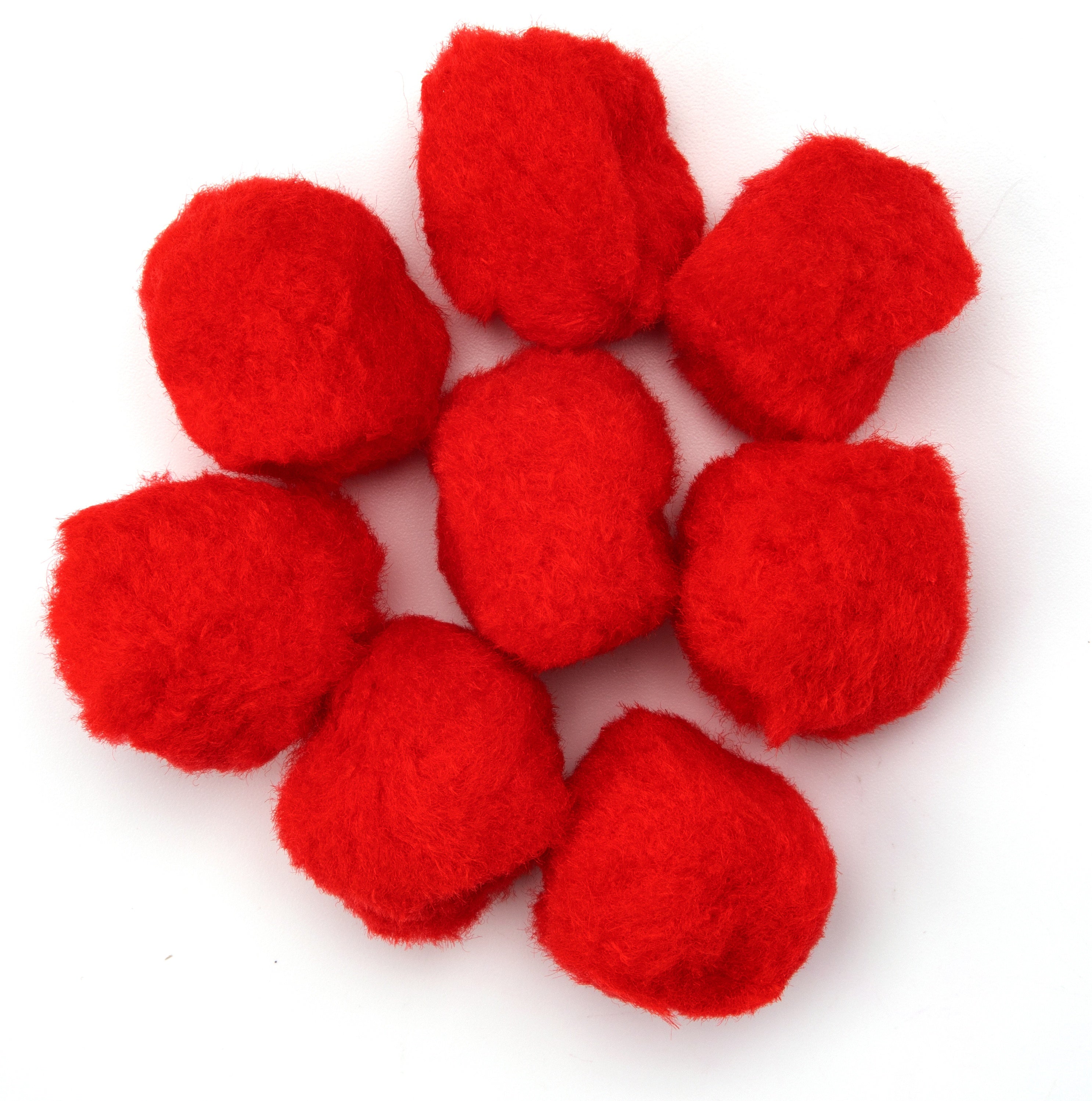 Pom-Poms 2" 8/Pkg Red