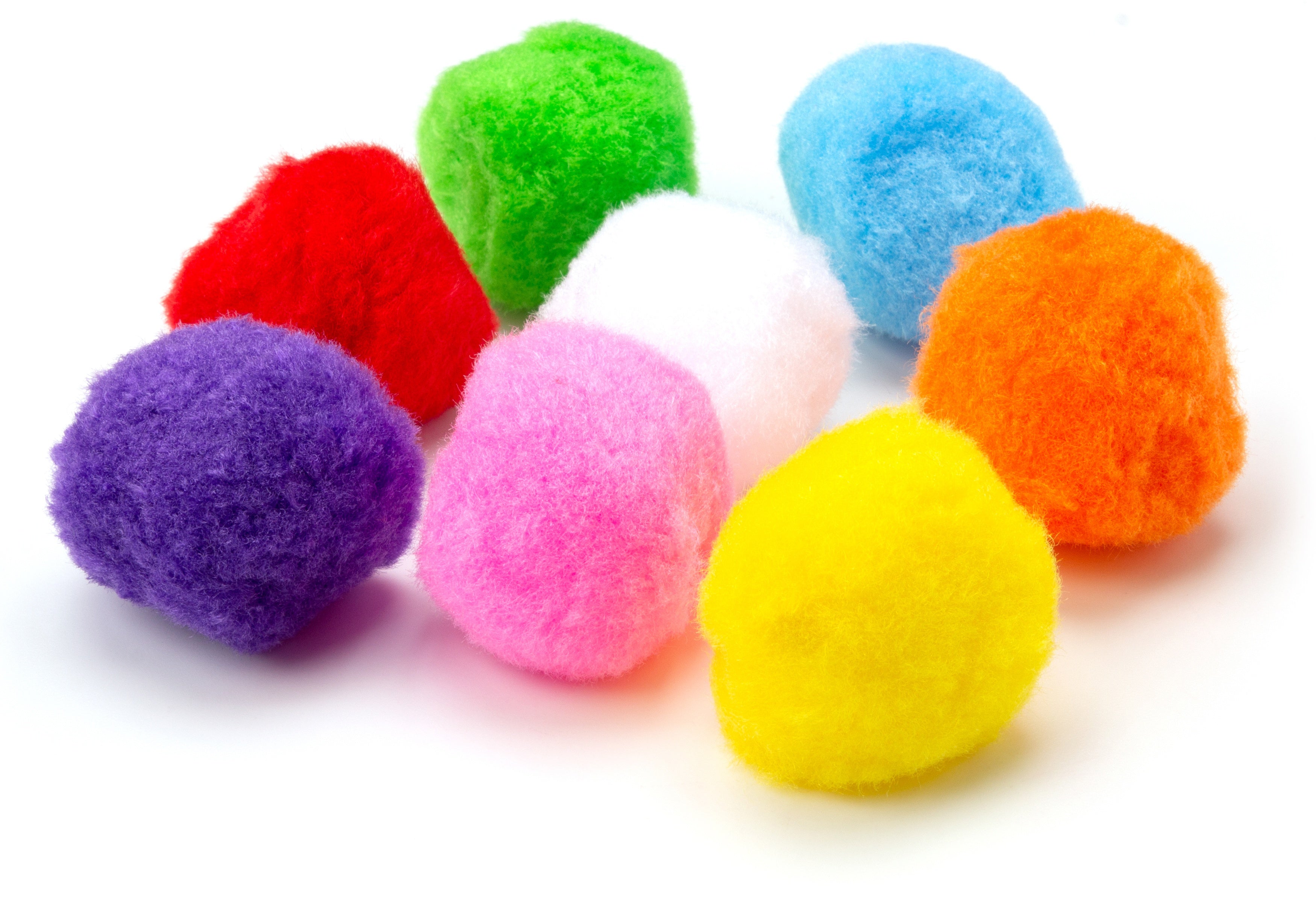 Pom-Poms 2" 8/Pkg Multi-Colored