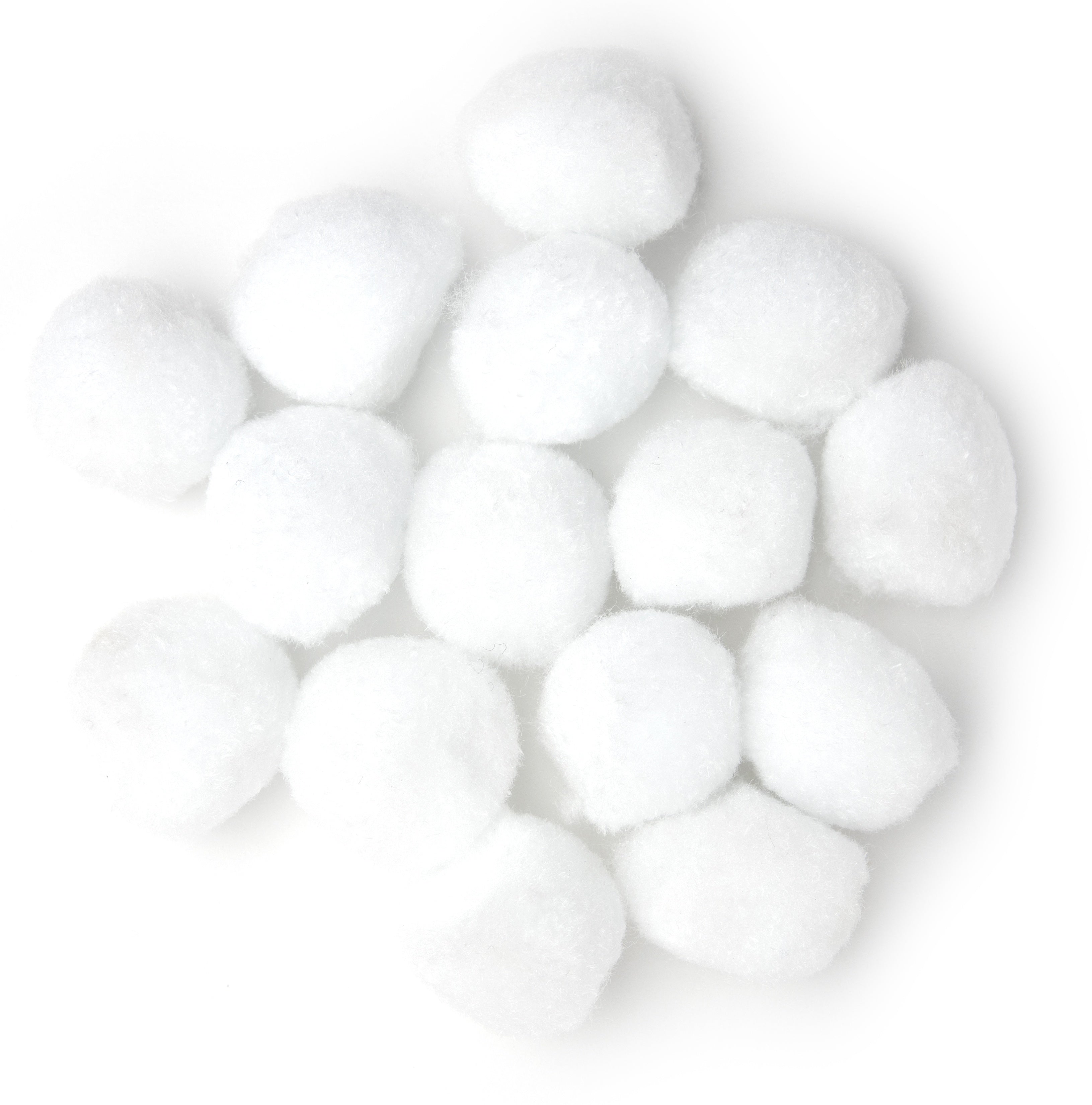 Pom-Poms 1.5" 15/Pkg White