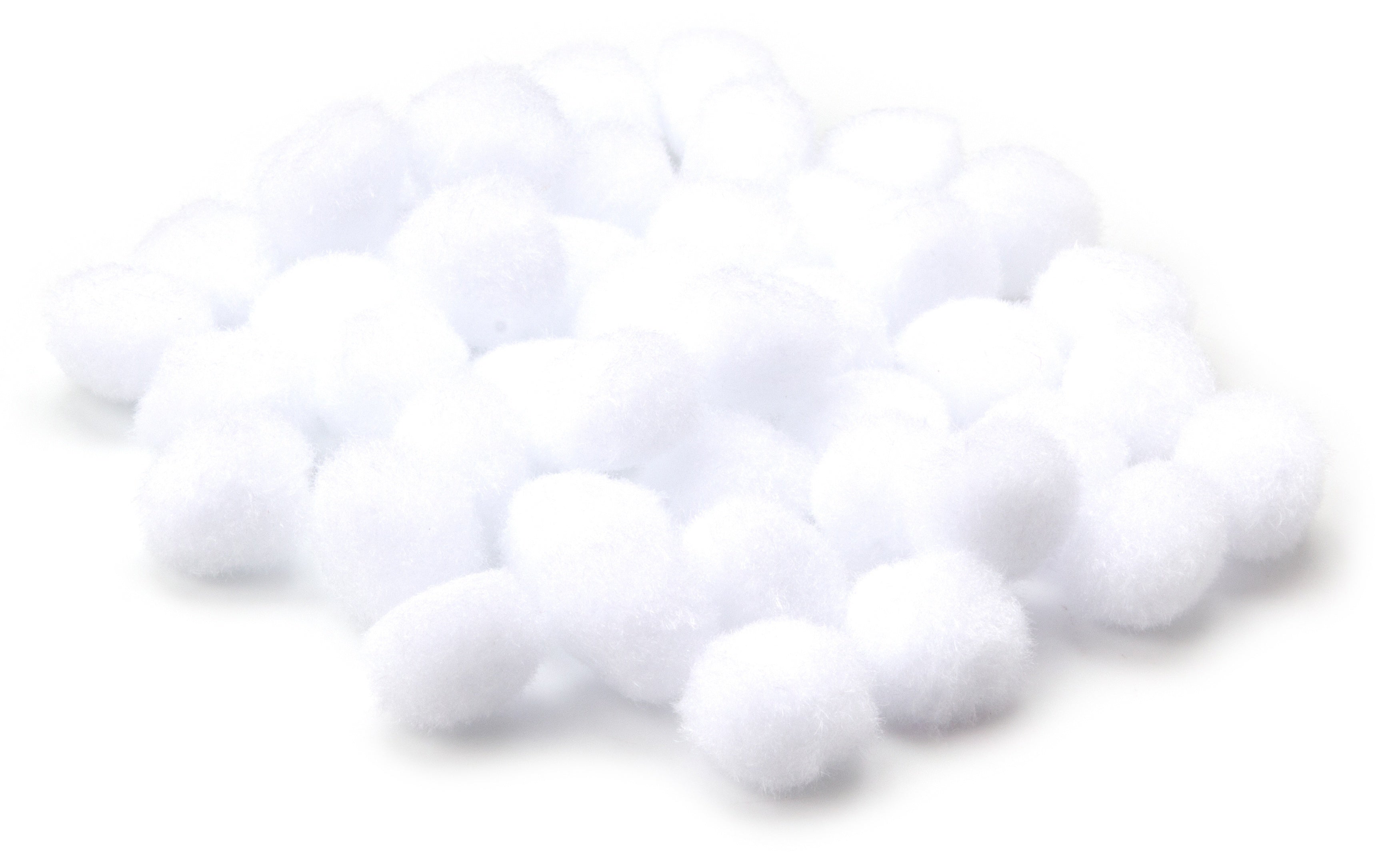 Pom-Poms .75" Inch 45/Pkg White