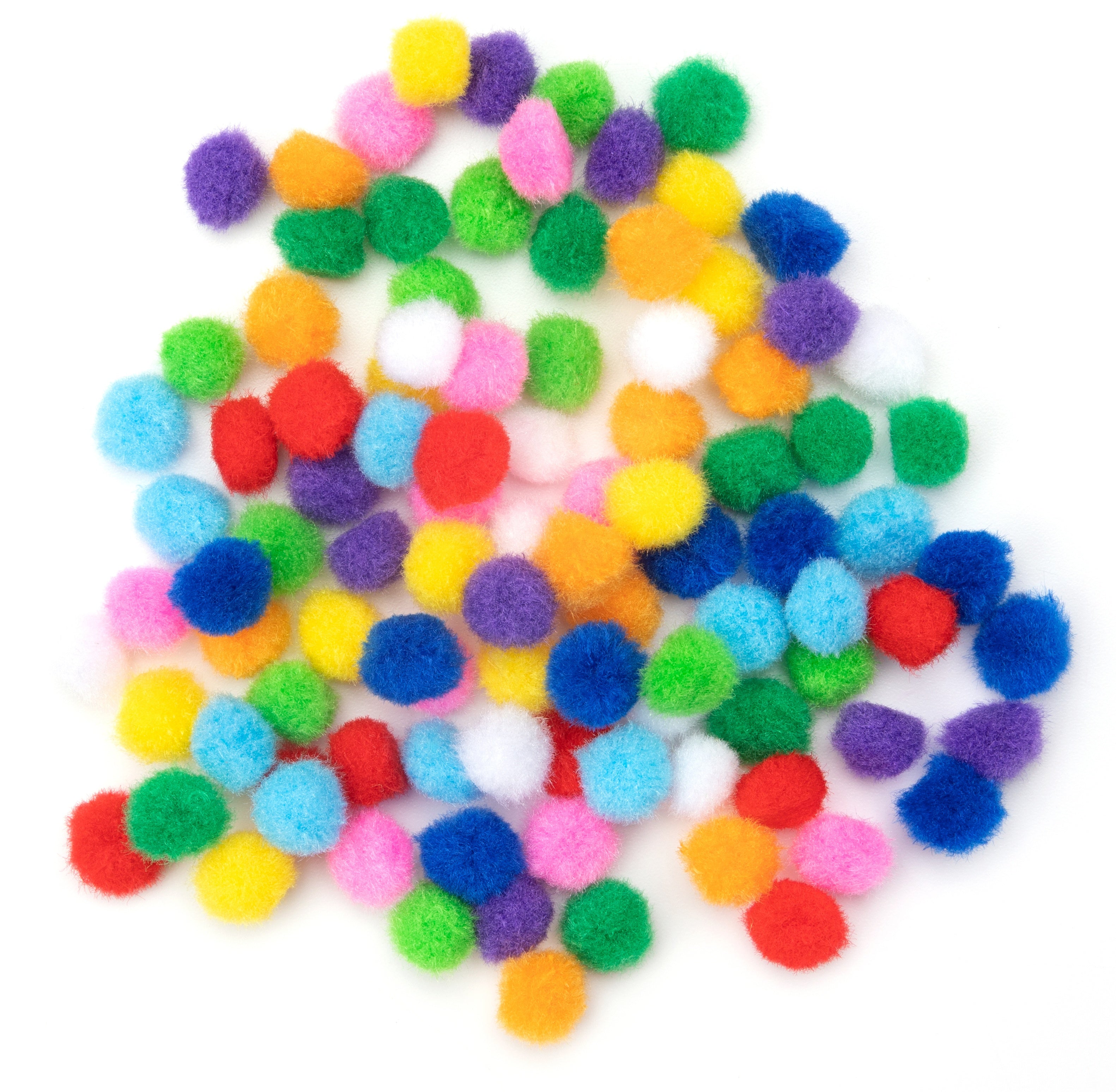 Pom-Poms .5" 100/Pkg Multi-Colored
