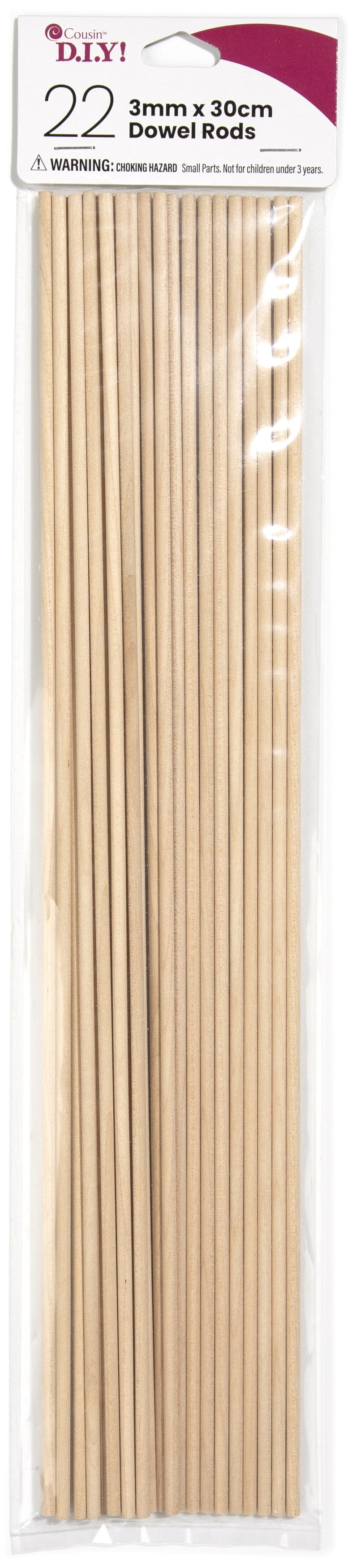 Dowel Rod .125"X12" 22/Pkg Natural 1/8" 22/Pkg