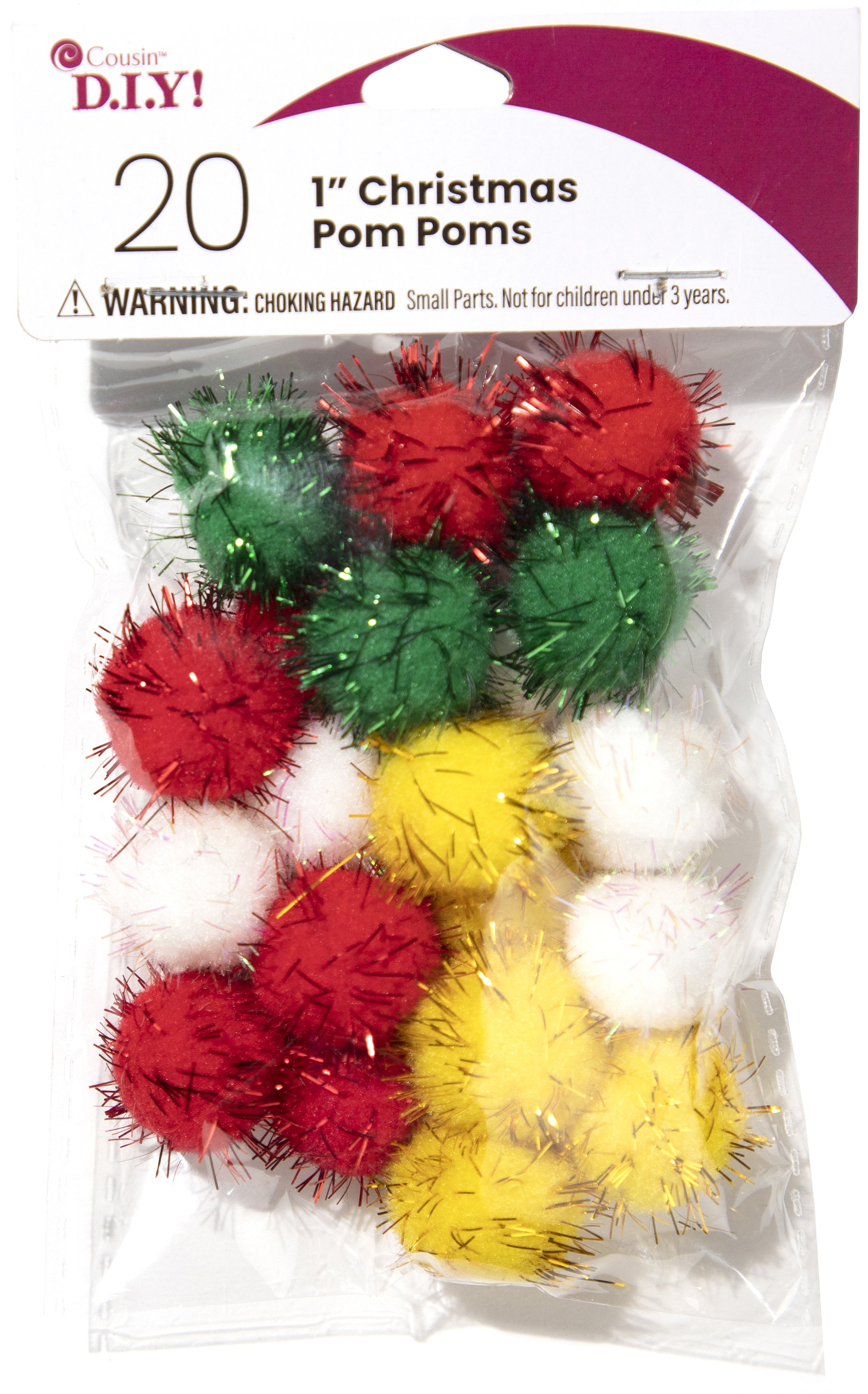 Pom-Poms 1" 20/Pkg Christmas Darks