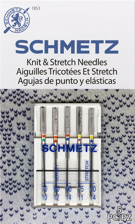 Schmetz Knit & Stretch Needles Assorted 5/Pkg