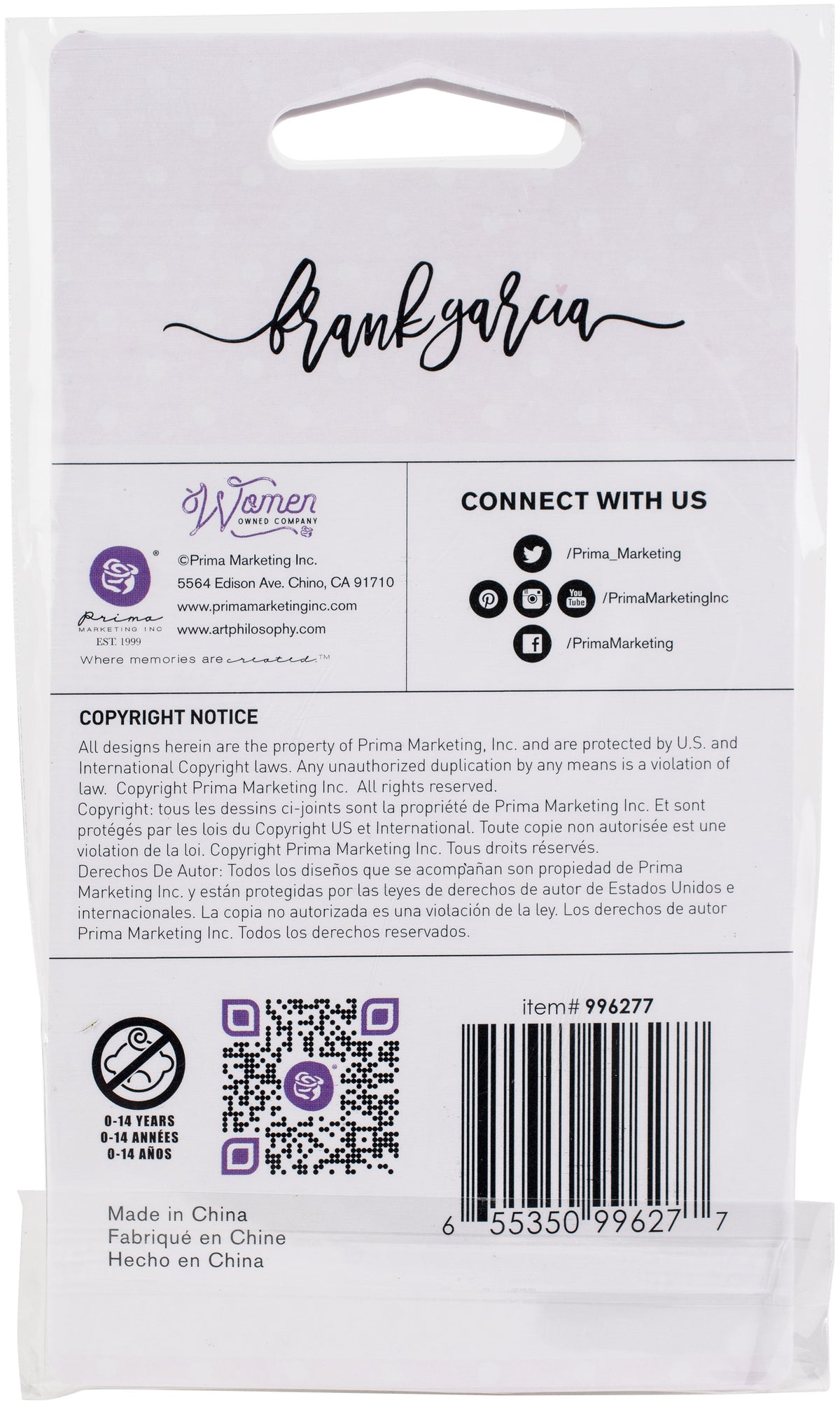 With Love By Frank Garcia Metal Charms 6/Pkg 