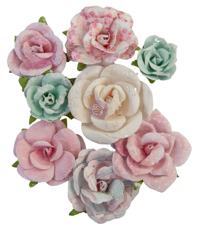 Prima Marketing Mulberry Paper Flowers All My Heart/With Love