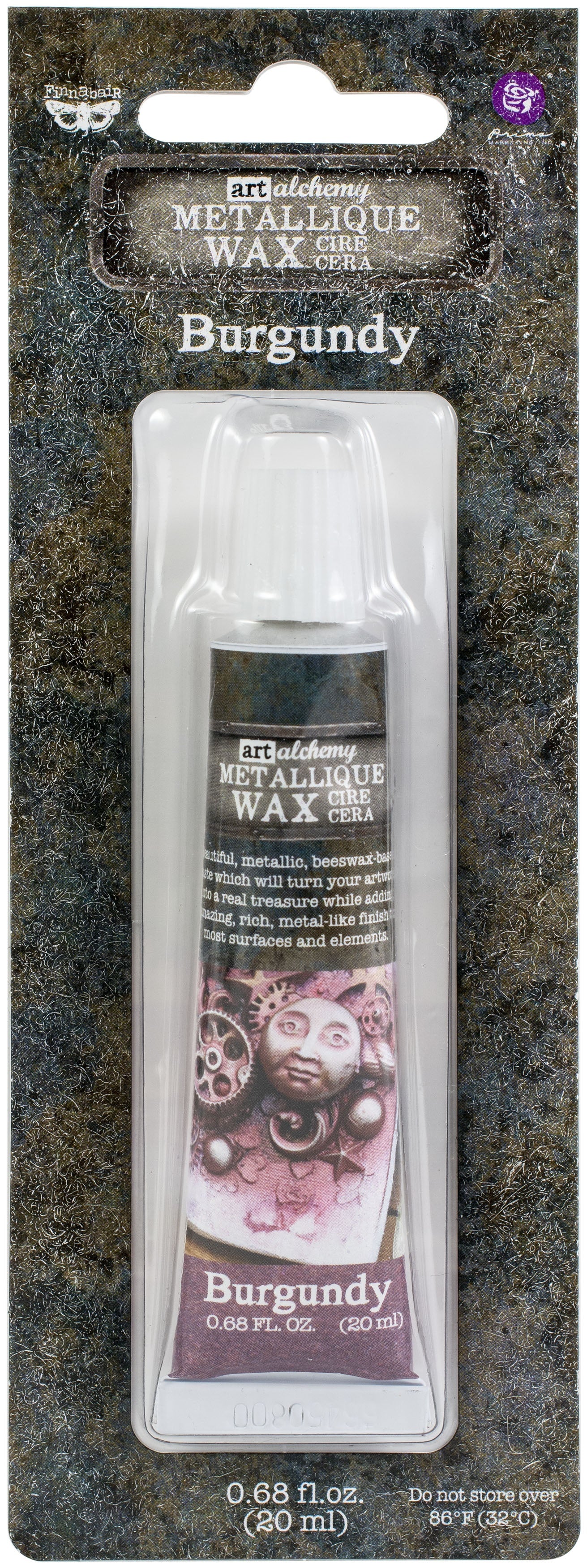 Finnabair Art Alchemy Metallique Wax .68 Fluid Ounce Burgundy