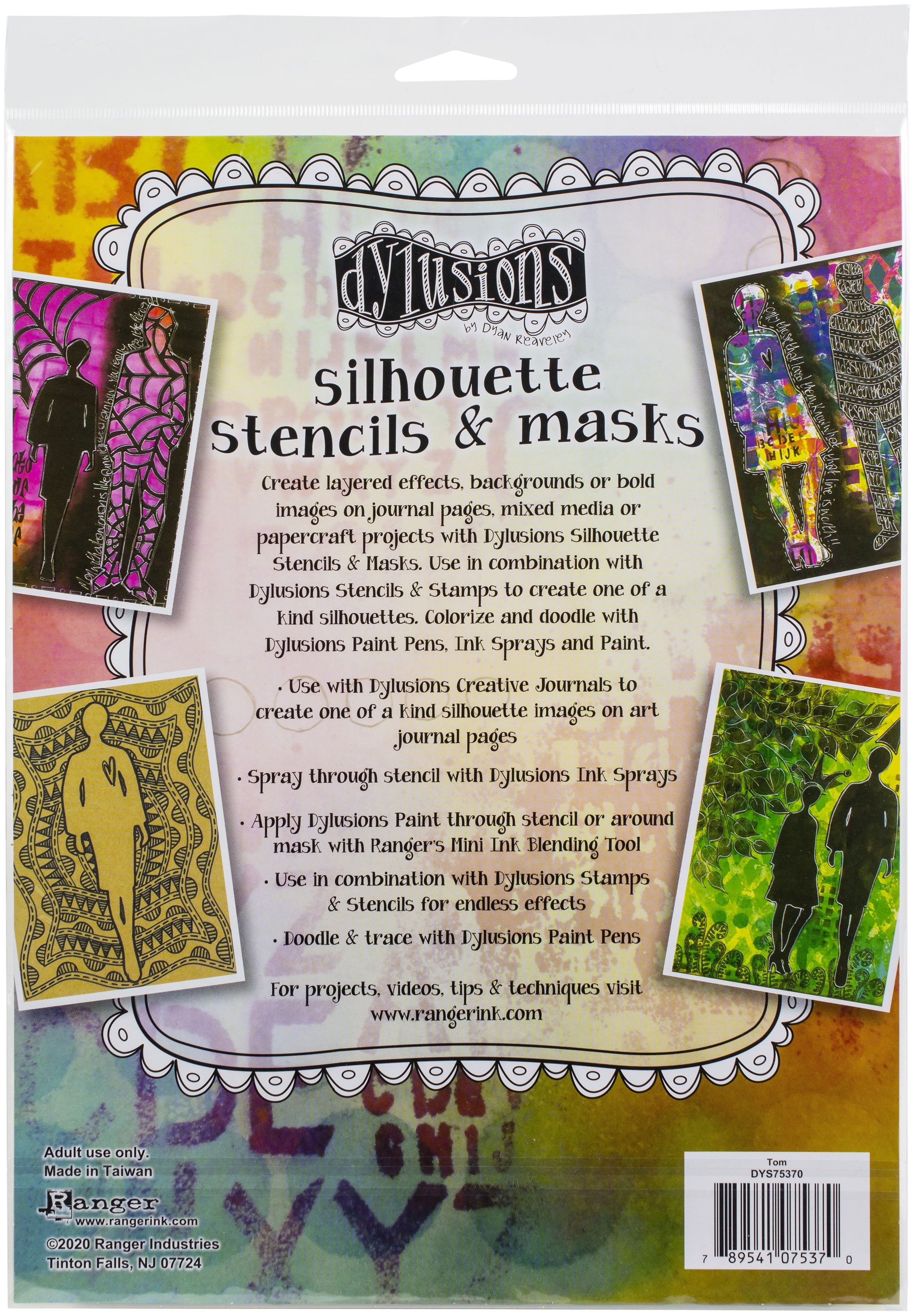 Dyan Reaveley's Dylusions Stencils 9"X12" Tom