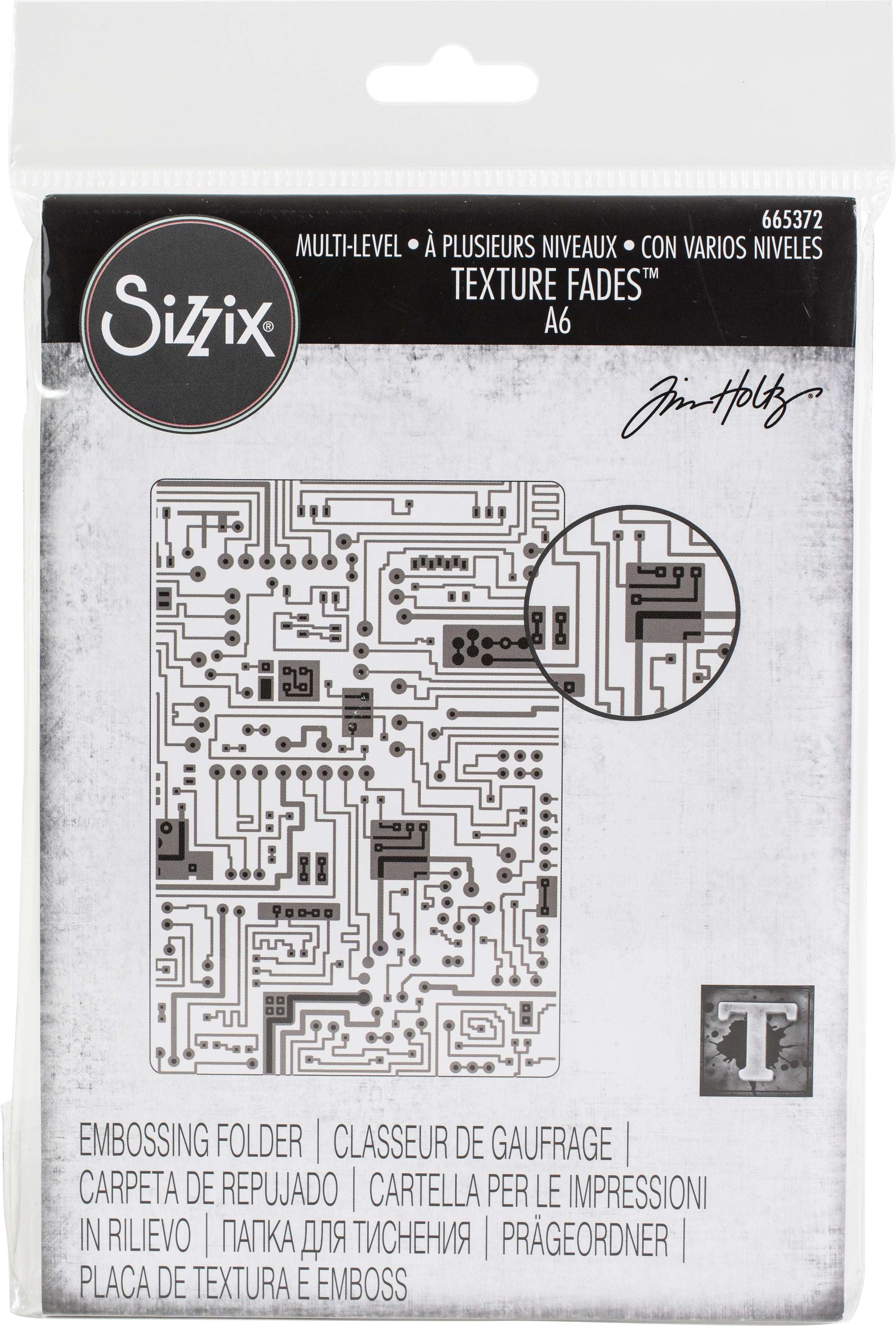 Sizzix 3D Textured Impressions Embossing Folder By Tim Holtz Circuit