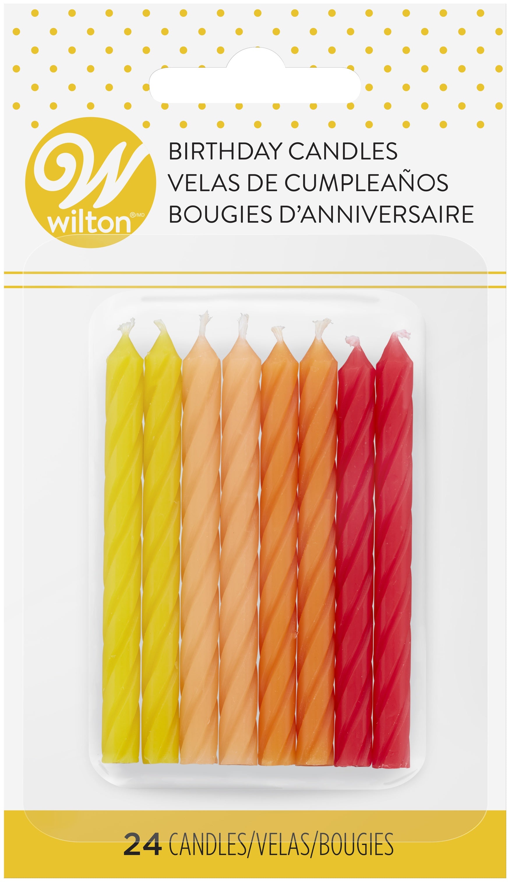 Candles 24/Pkg Warm Ombre