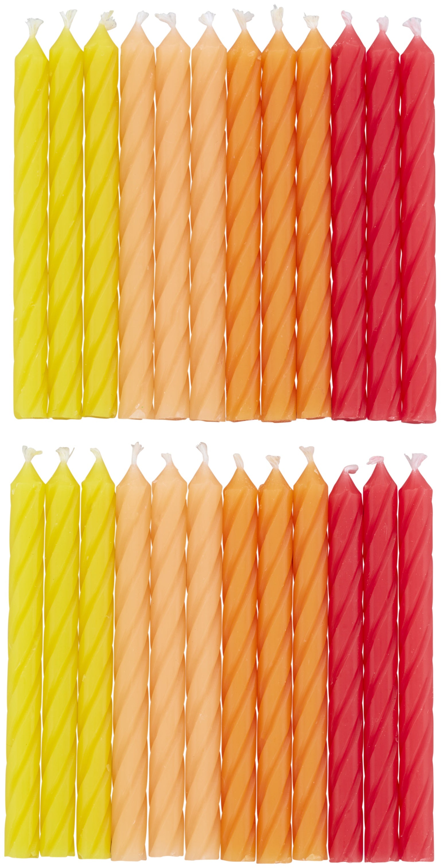 Candles 24/Pkg Warm Ombre