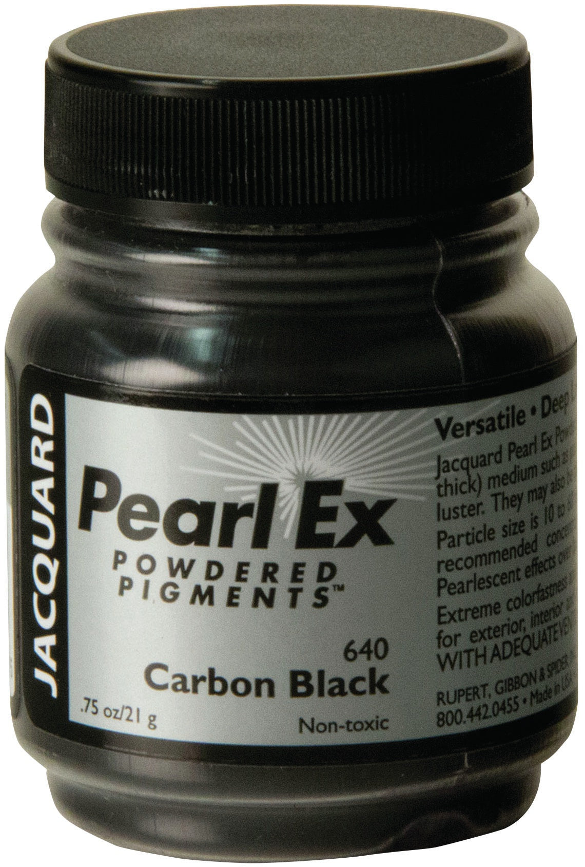 Jacquard Pearl Ex Powdered Pigment .75oz Carbon Black