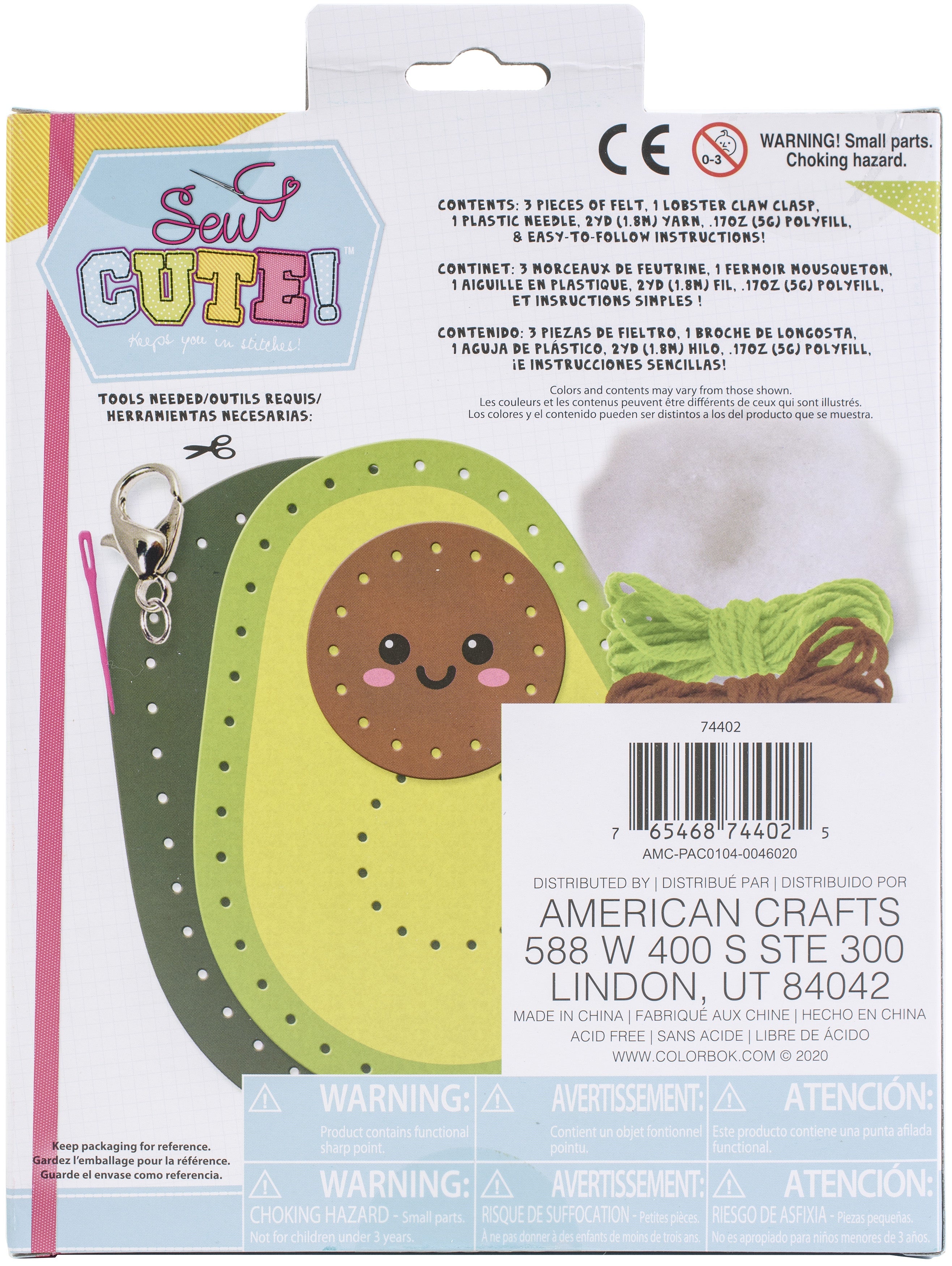 Sew Cute! Needlepoint Kit Mini Avocado