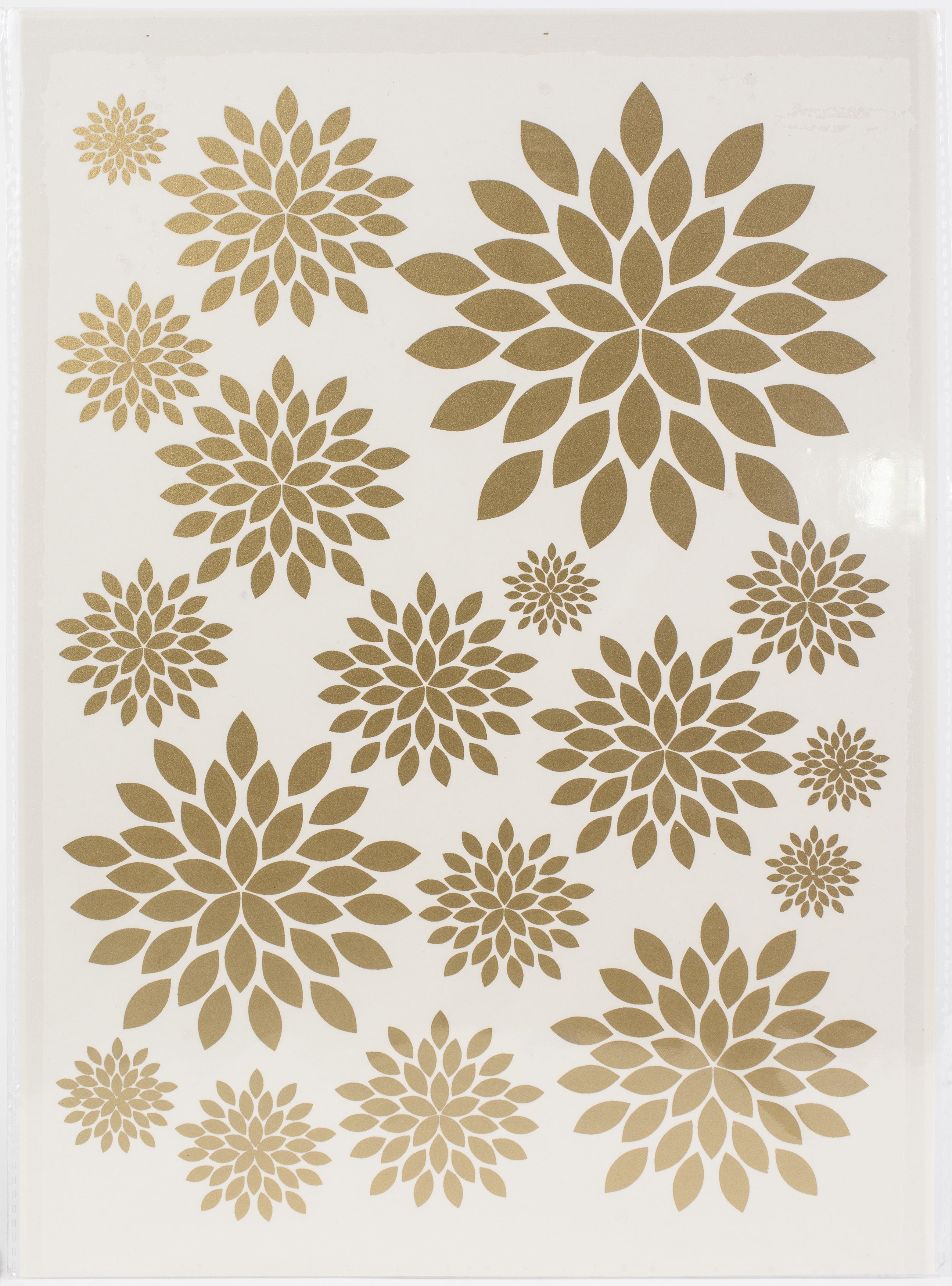 Dress My Craft Transfer Me Sheet A4 3D Gold - Flower #2