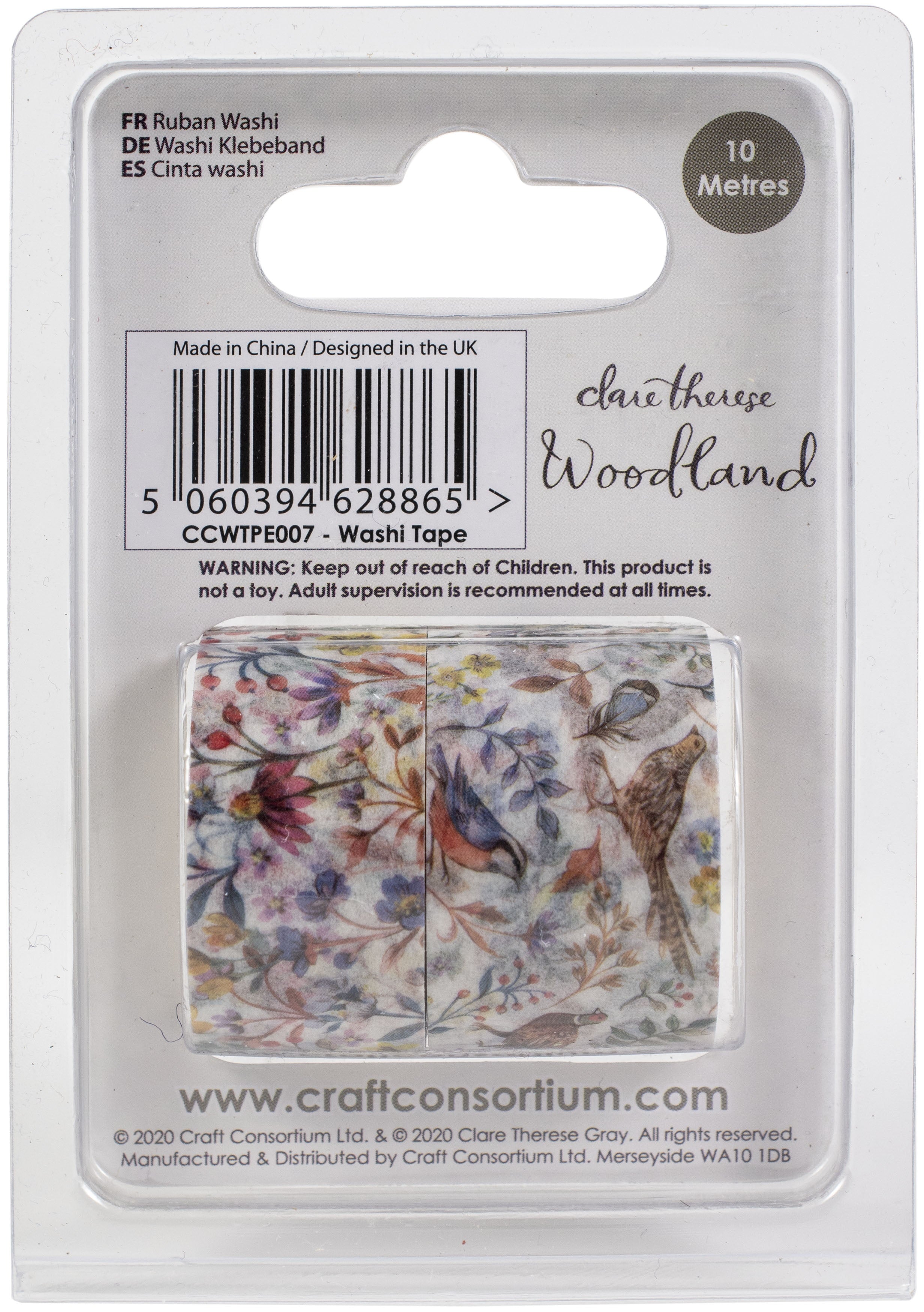 Craft Consortium Washi Tape 2/Pkg Woodland