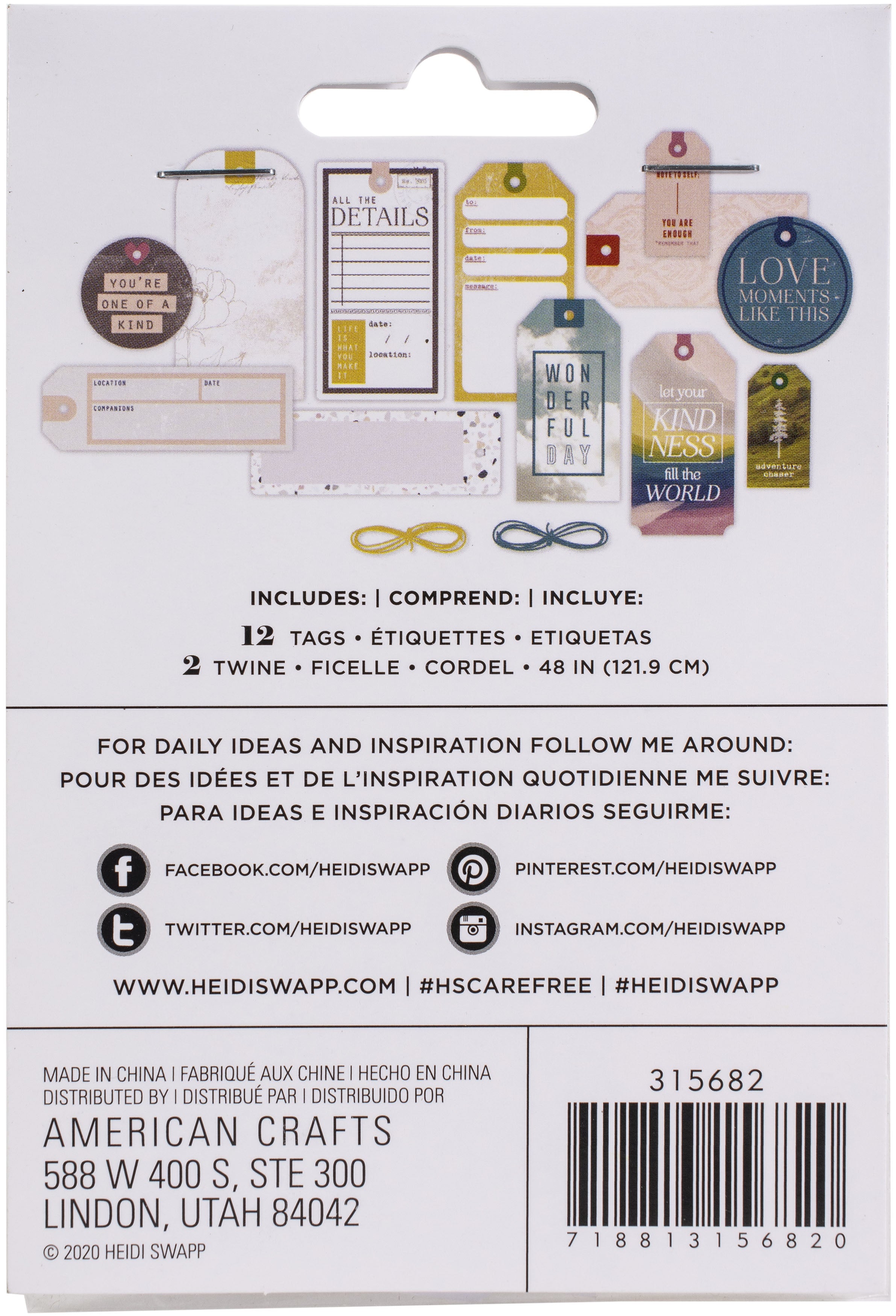Heidi Swapp Care Free Tag Set 14/Pkg 