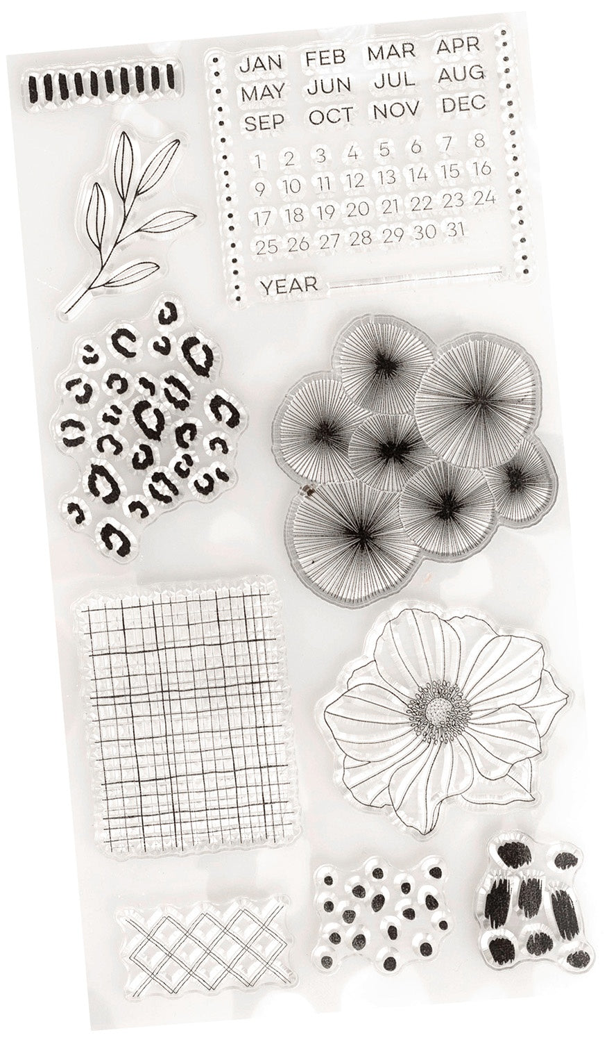 Amy Tan Brave & Bold Acrylic Stamps 10/Pkg 