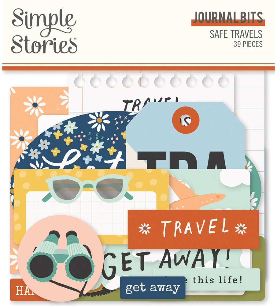 Safe Travels Bits & Pieces Die-Cuts 39/Pkg Journal