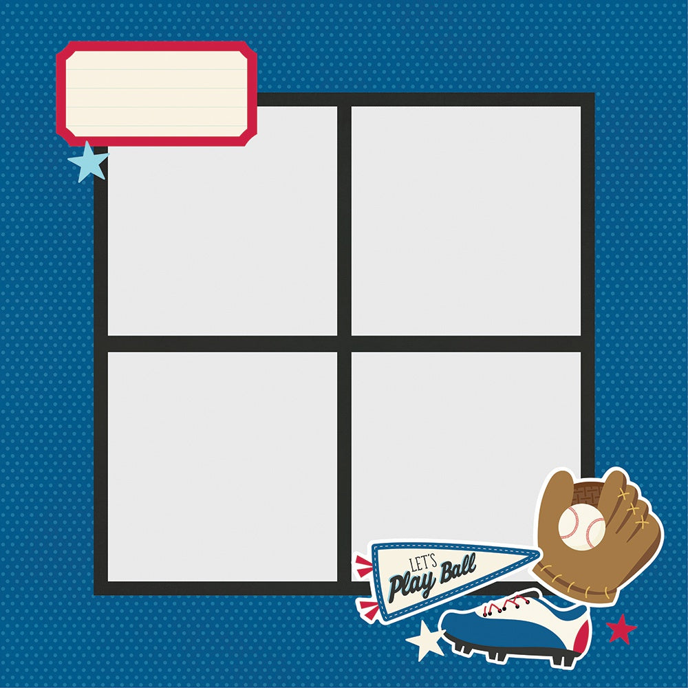 Simple Stories Simple Pages Page Pieces Baseball