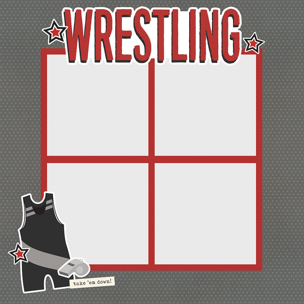 Simple Stories Simple Pages Page Pieces Wrestling