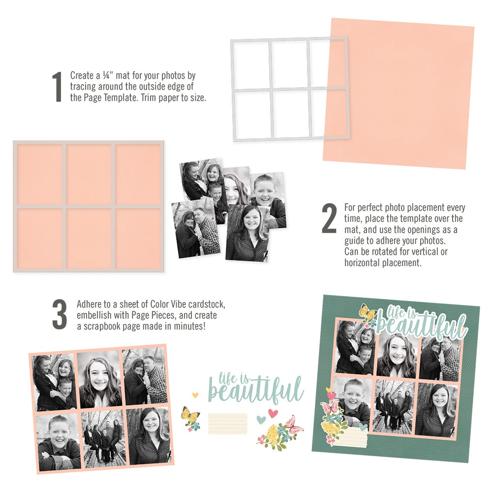 Simple Stories Simple Pages Page Template (1) 6-3"X4"