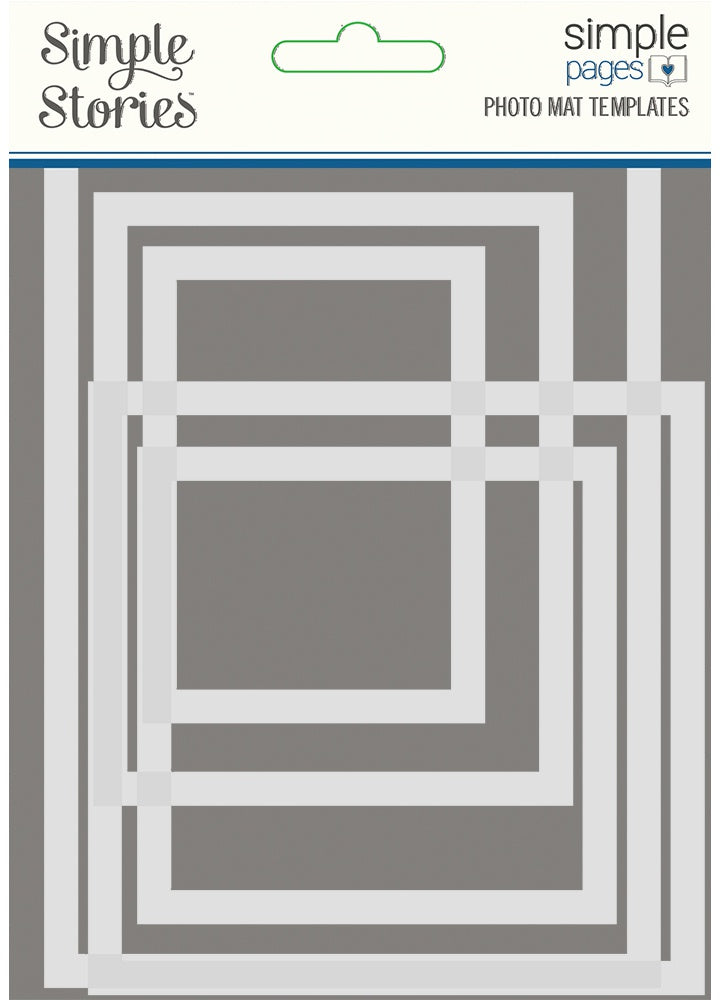 Simple Stories Simple Pages Photo Mat Templates 5/Pkg 2"X3", 3"X3", 3"X4", 4"X4" & 4"X6"