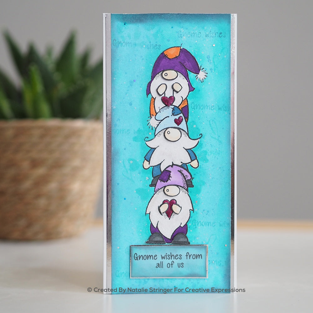 Woodware Clear Stamps 8"X2.6" Three Gnomes