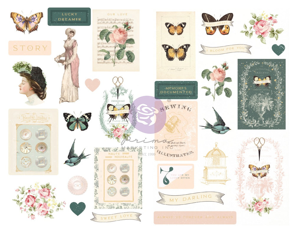 My Sweet By Frank Garcia Chipboard Stickers 31/Pkg Shapes W/Foil Accents
