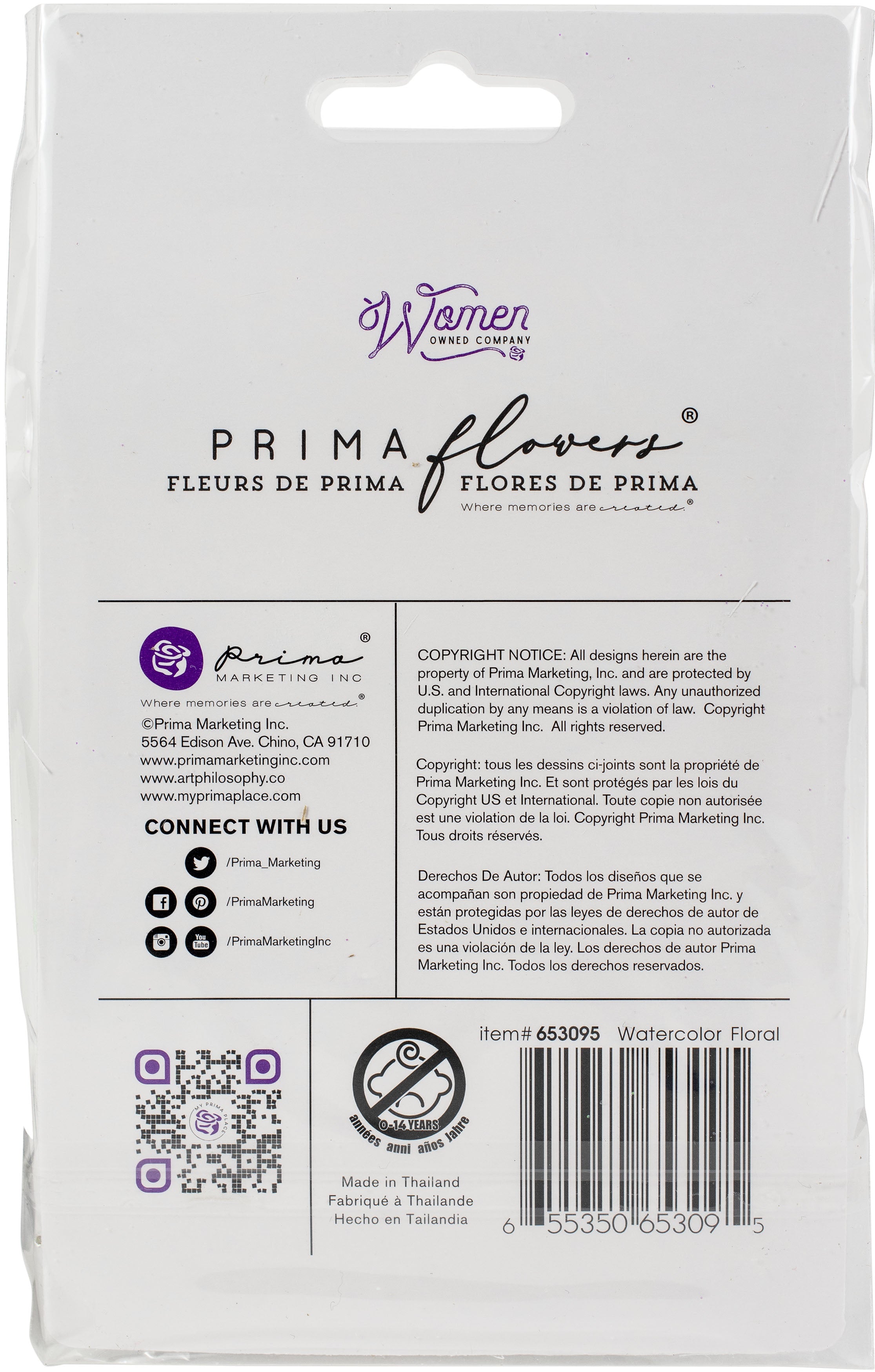 Prima Marketing Mulberry Paper Flowers Pretty Tints/Watercolor Floral