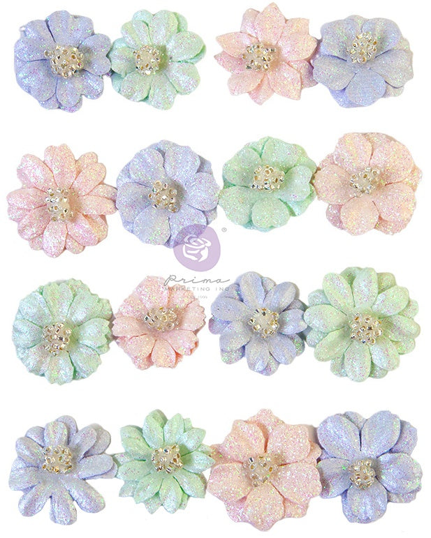 Prima Marketing Mulberry Paper Flowers Pretty Tints/Watercolor Floral